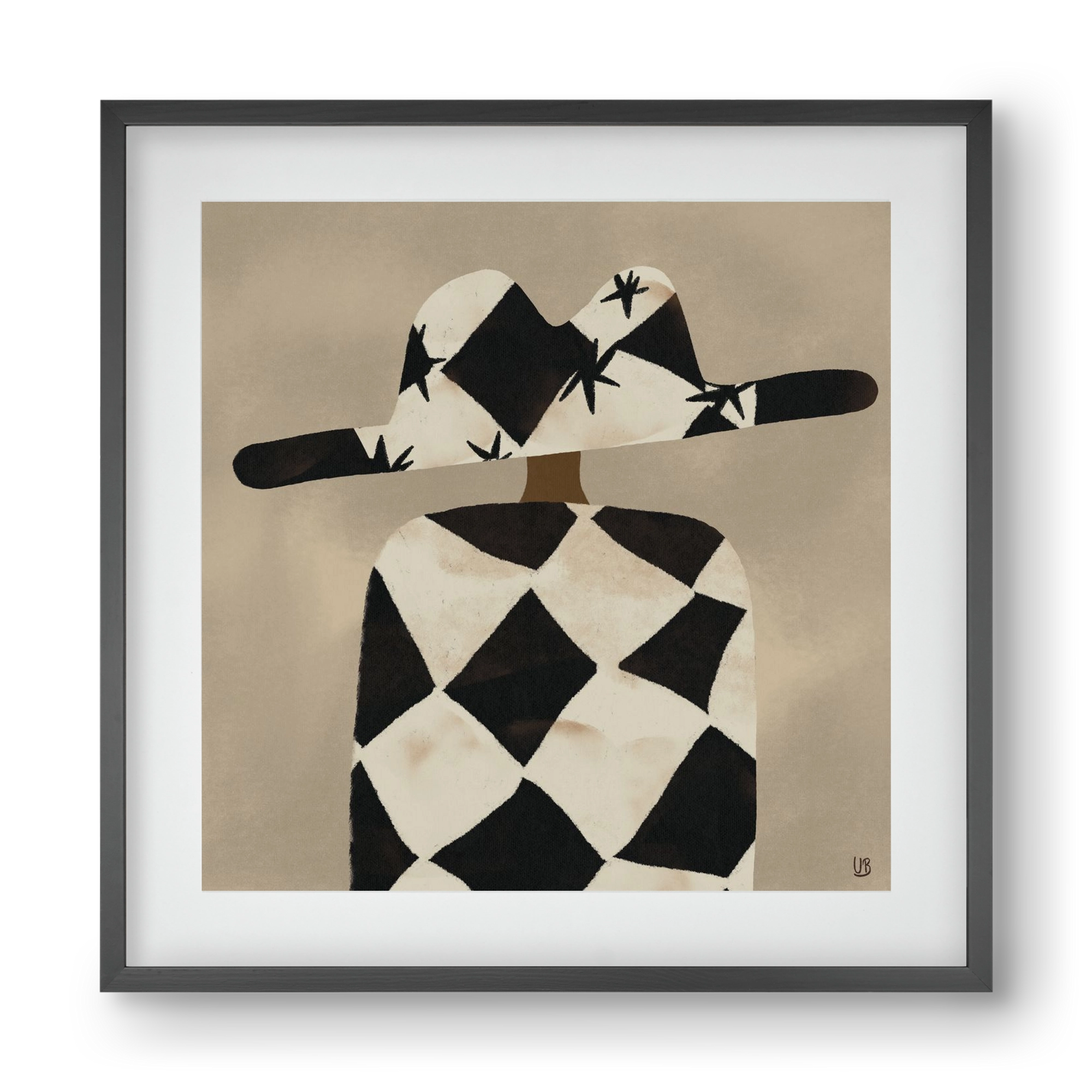 Au revoir, 40x40 cm (30x30 cm), Fekete keret, paszpartuval