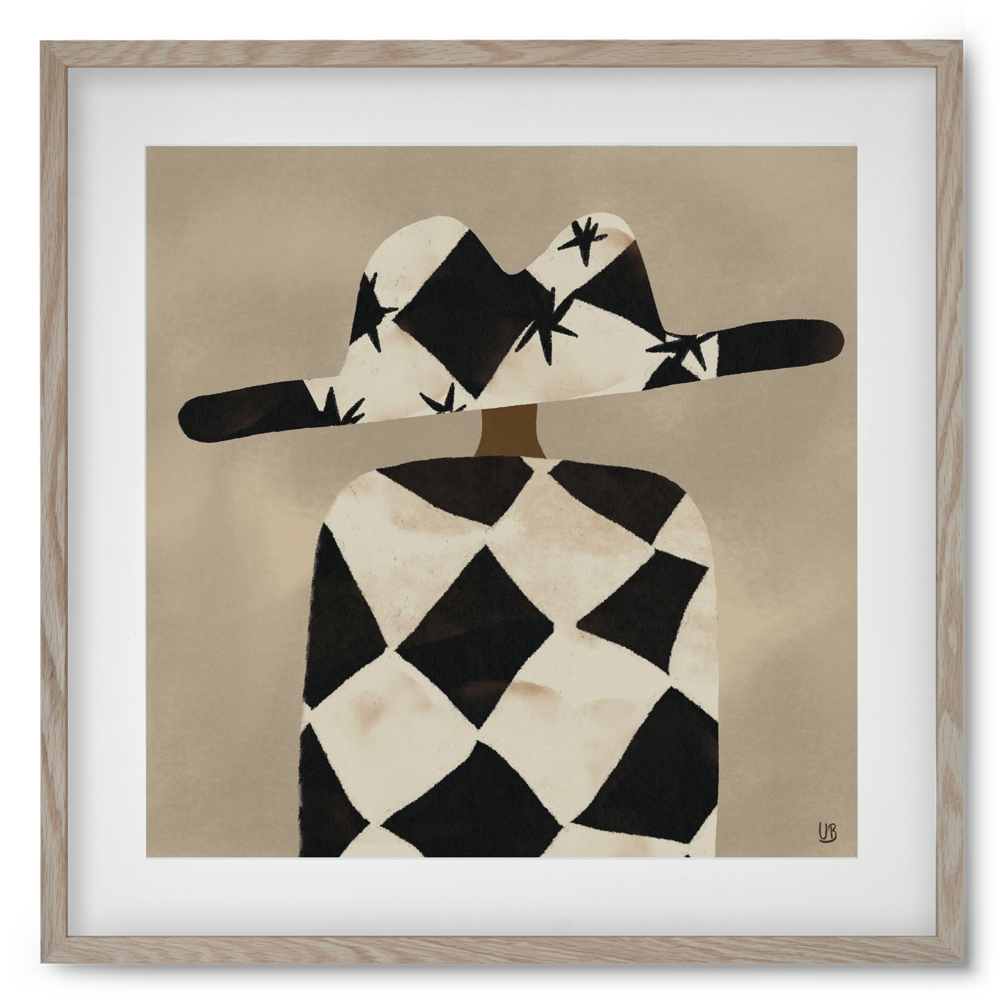 Au revoir, 50x50 cm (40x40 cm), Tölgy keret, paszpartuval
