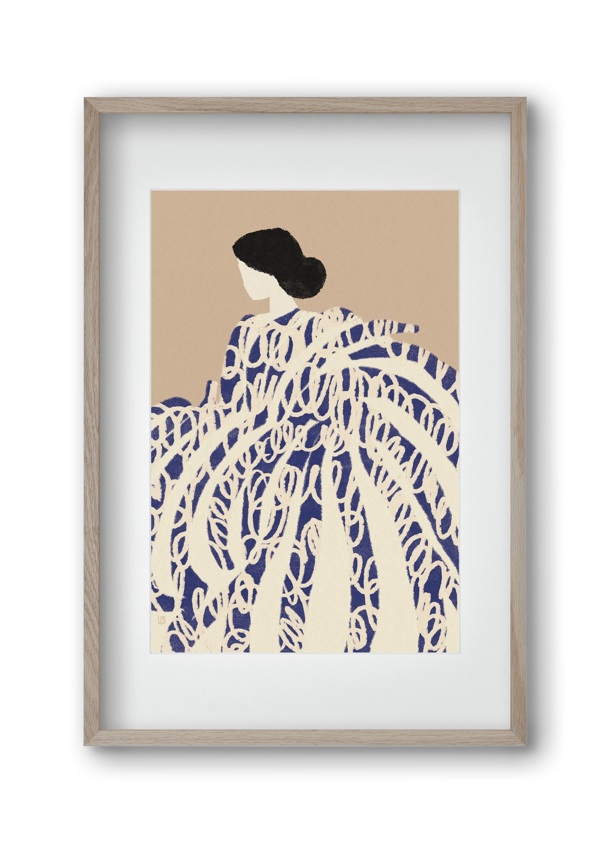Twirly girl, 30x45 cm (20x30 cm), Tölgy keret, paszpartuval