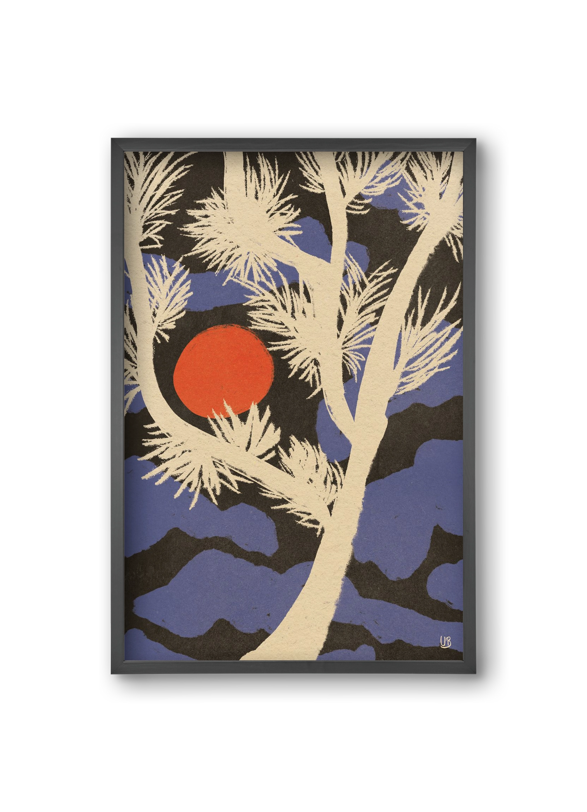 Japanese skies, 20x30 cm (20x30 cm), Fekete keret