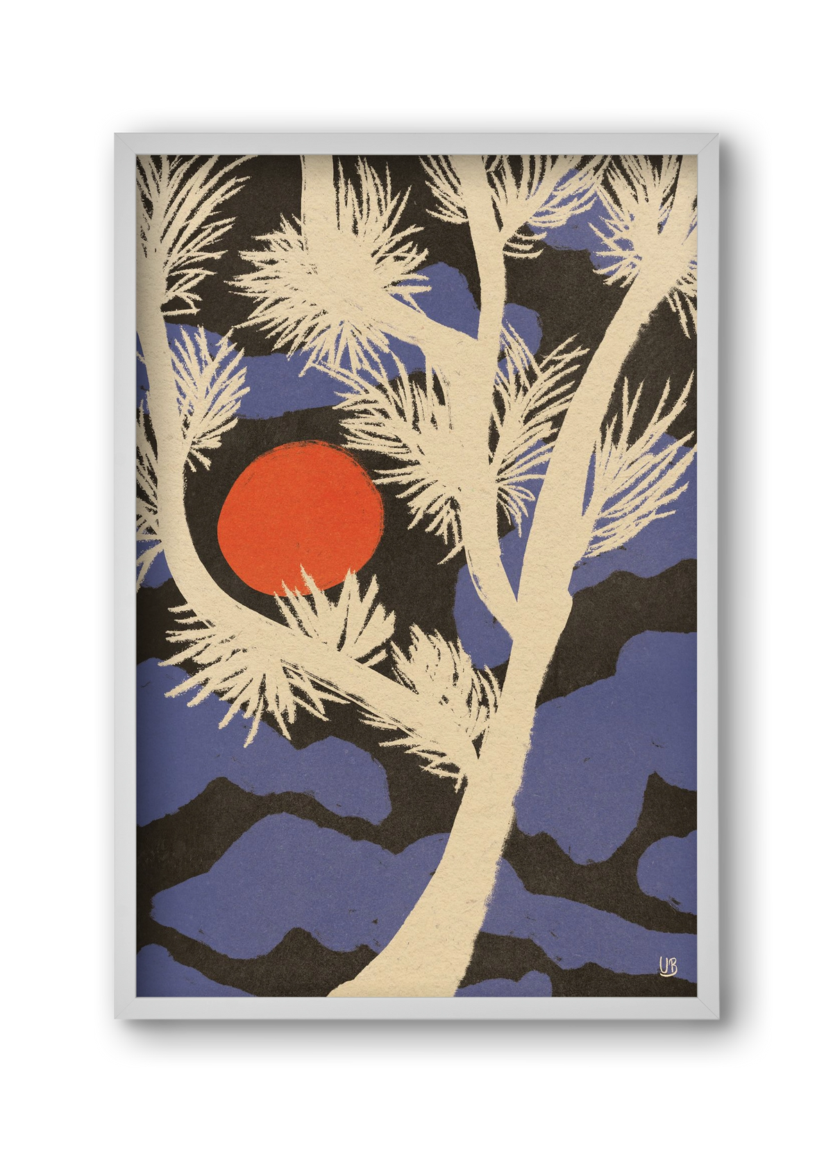 Japanese skies, 30x45 cm (30x45 cm), Fehér keret