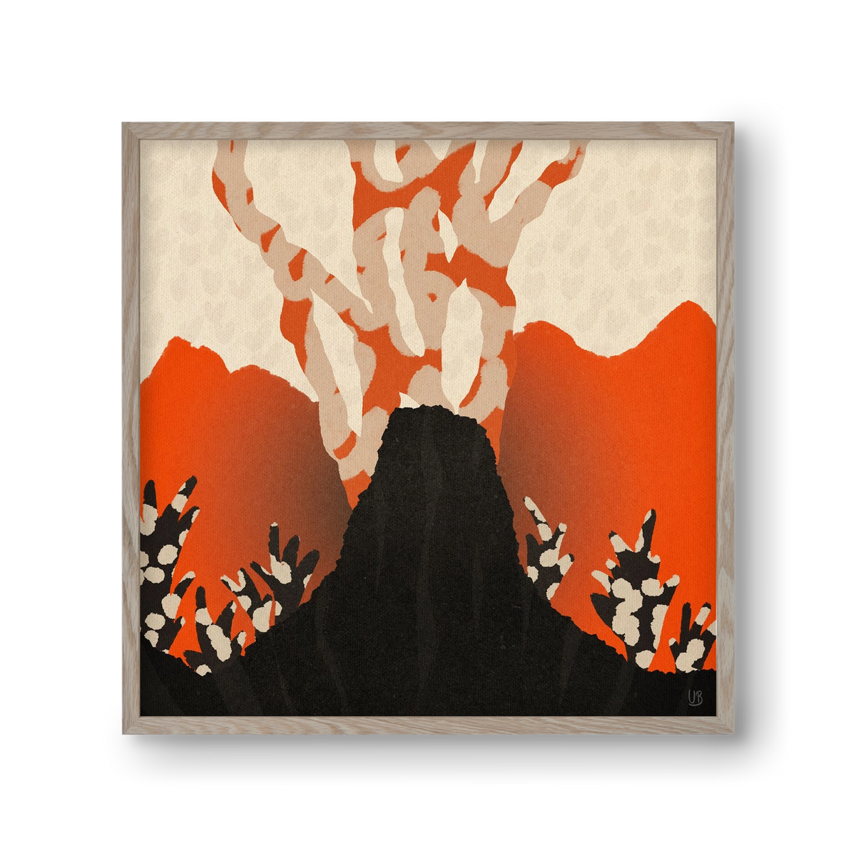 Volcanique, 30x30 cm (30x30 cm), Tölgy keret