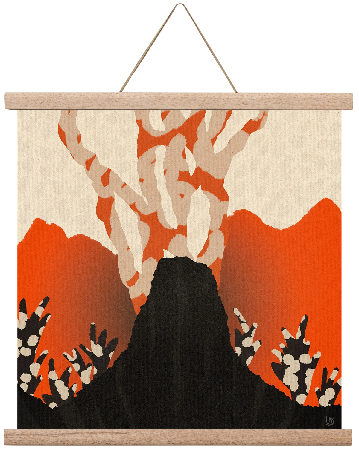 Volcanique, 40x40 cm (40x40 cm), Tölgy akasztó