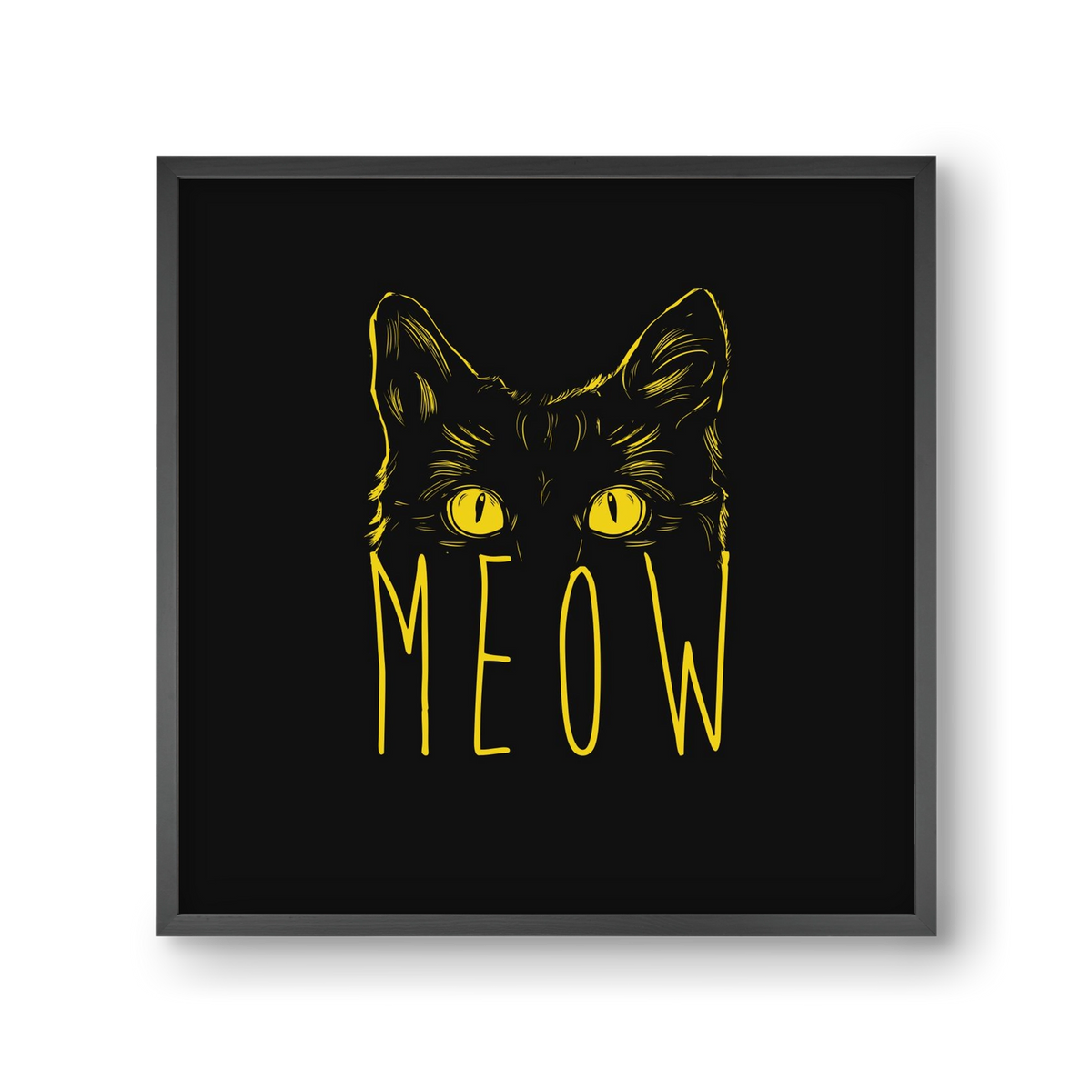 Meow, 30x30 cm (30x30 cm), Fekete keret