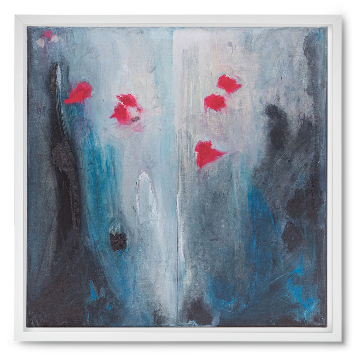 beengedett, 50x50 cm (50x50 cm), Fehér keret