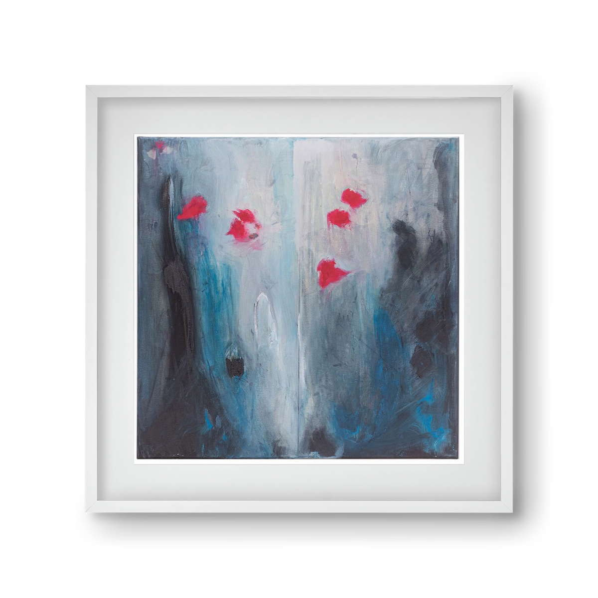 beengedett, 30x30 cm (20x20 cm), Fehér keret, paszpartuval
