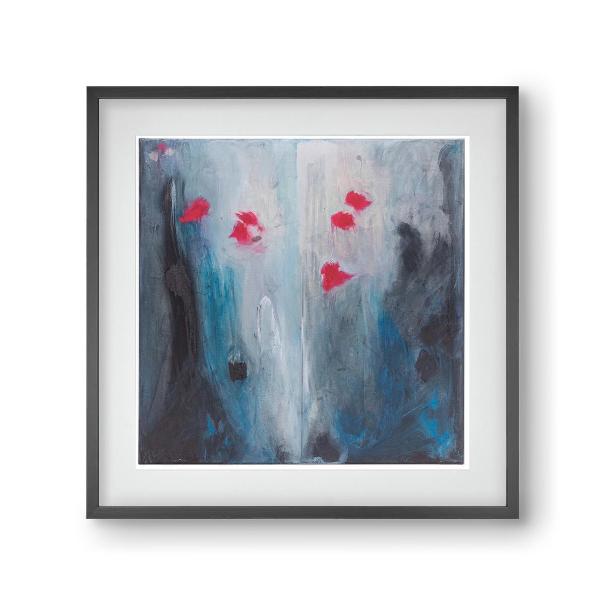 beengedett, 30x30 cm (20x20 cm), Fekete keret, paszpartuval