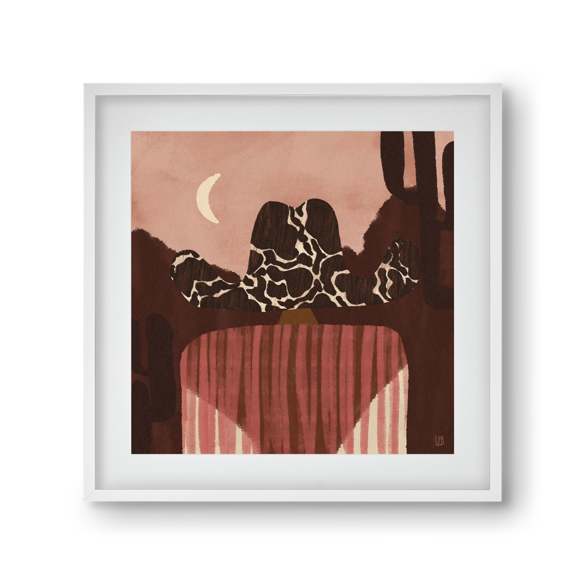 Dashing the Wild West, 30x30 cm (20x20 cm), Fehér keret, paszpartuval