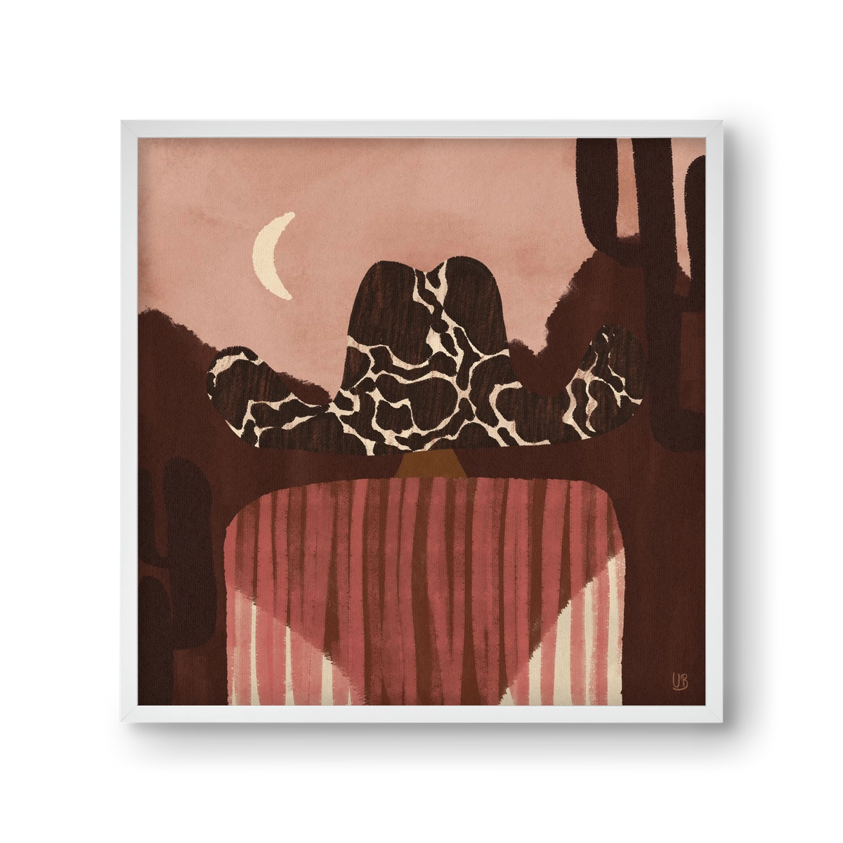 Dashing the Wild West, 30x30 cm (30x30 cm), Fehér keret