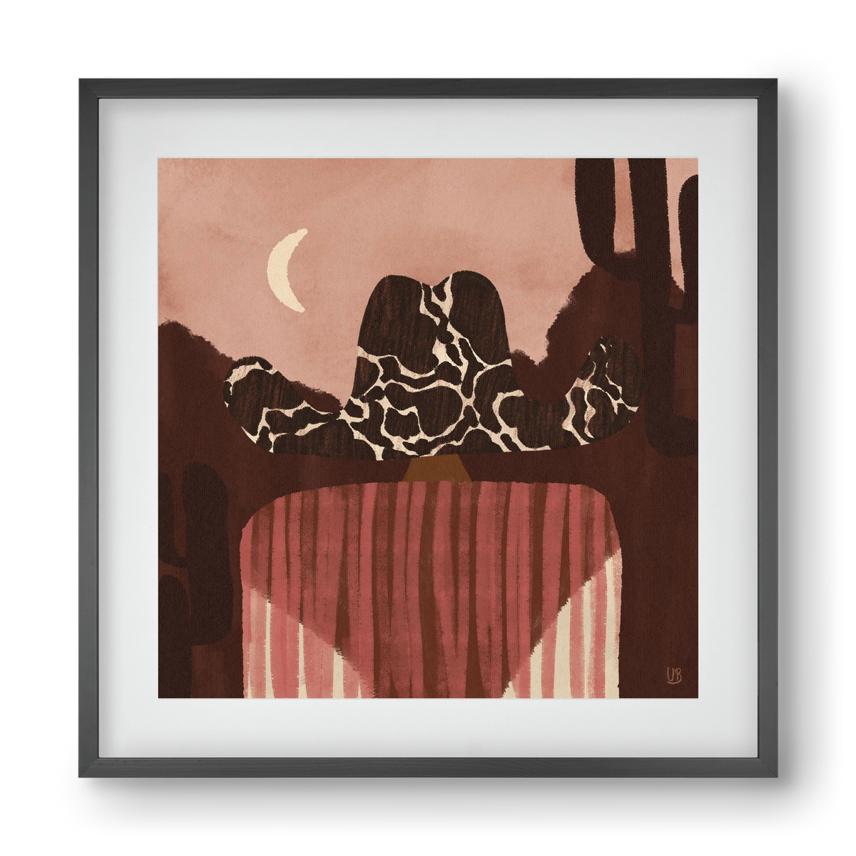 Dashing the Wild West, 40x40 cm (30x30 cm), Fekete keret, paszpartuval