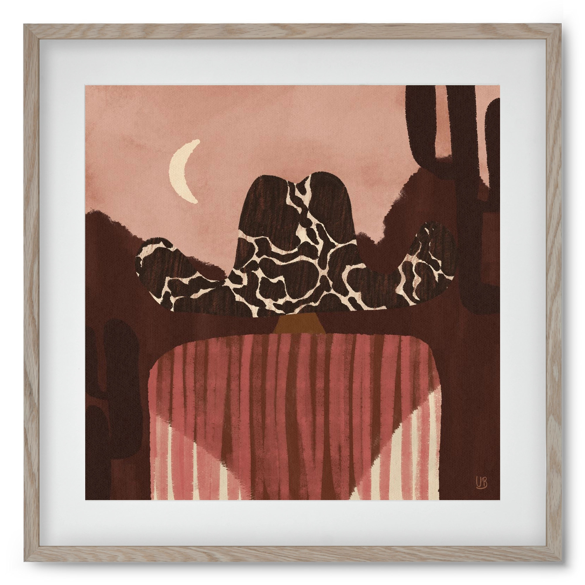 Dashing the Wild West, 50x50 cm (40x40 cm), Tölgy keret, paszpartuval