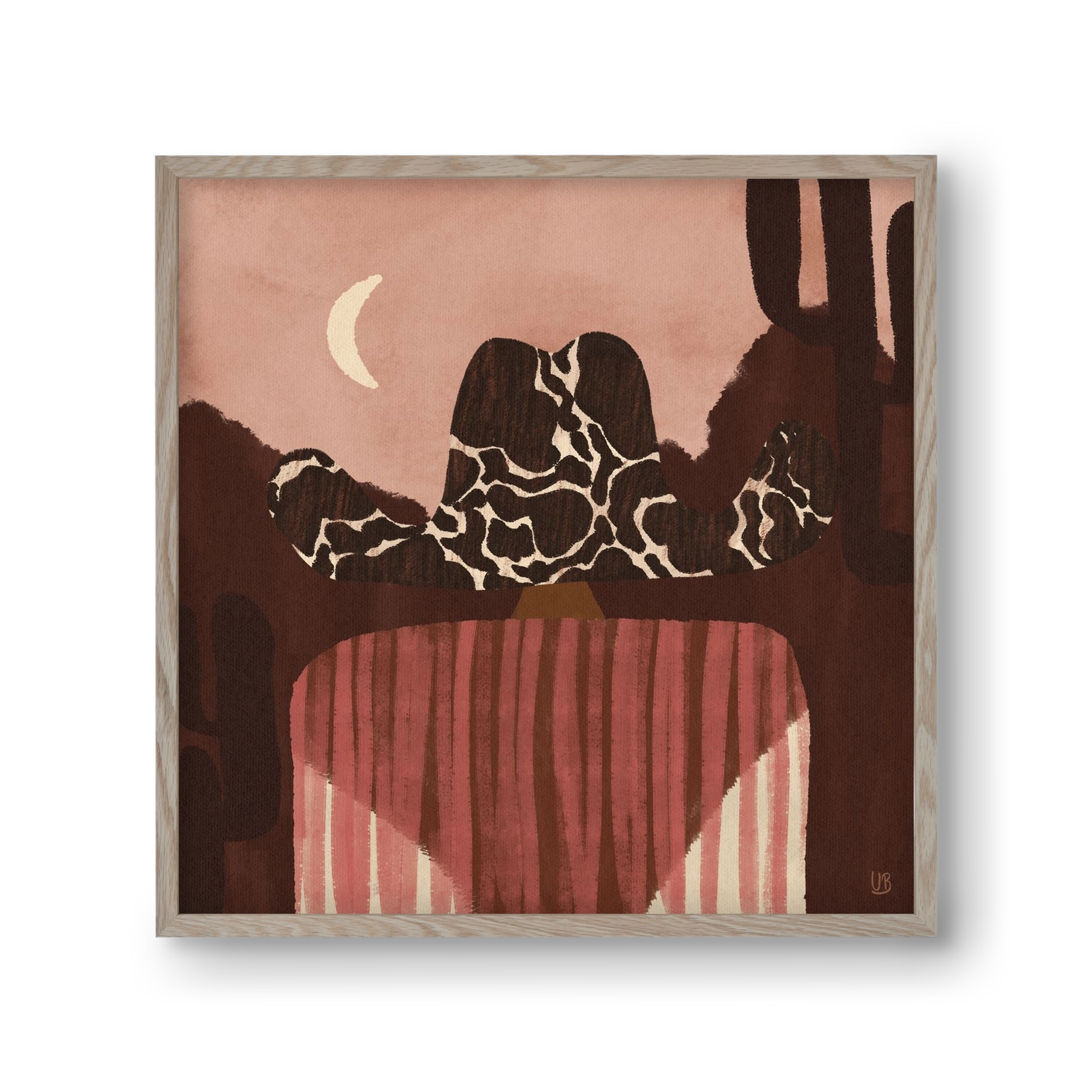 Dashing the Wild West, 30x30 cm (30x30 cm), Tölgy keret