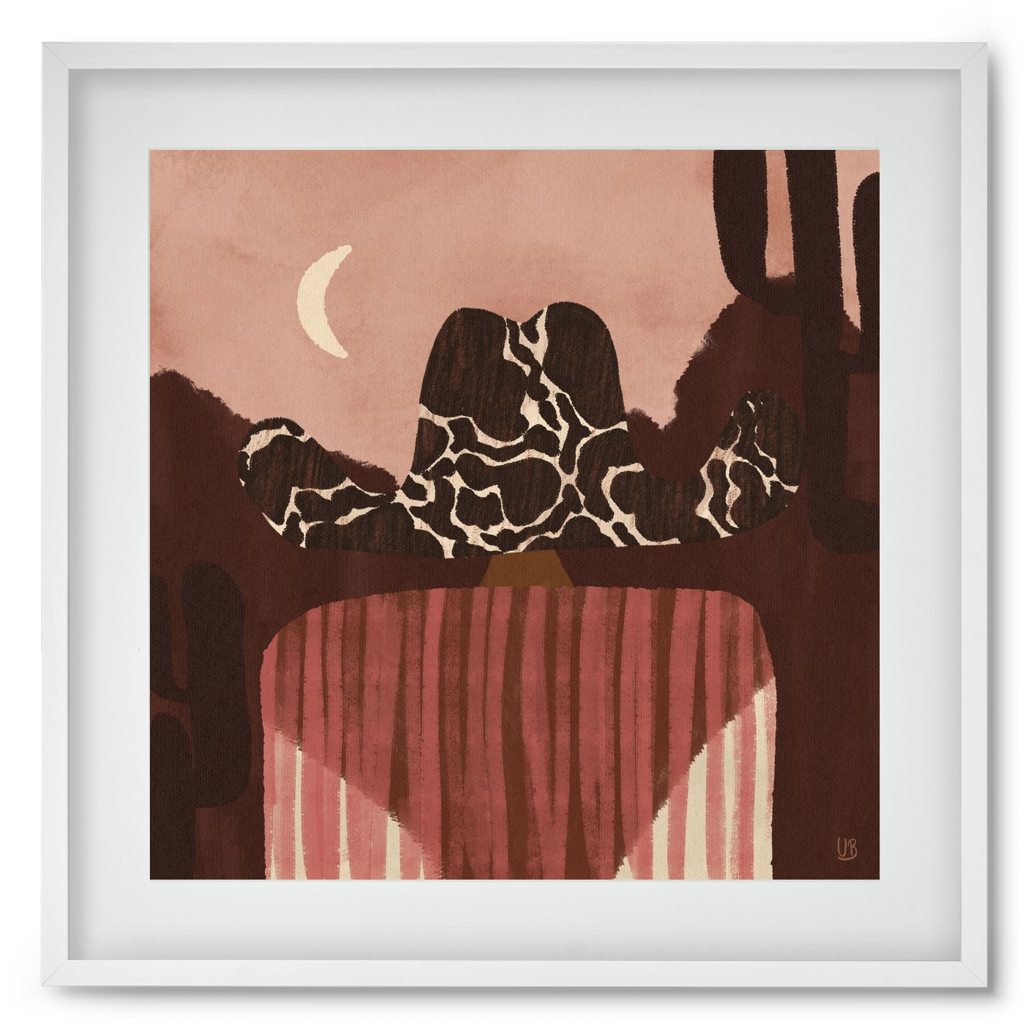 Dashing the Wild West, 50x50 cm (40x40 cm), Fehér keret, paszpartuval