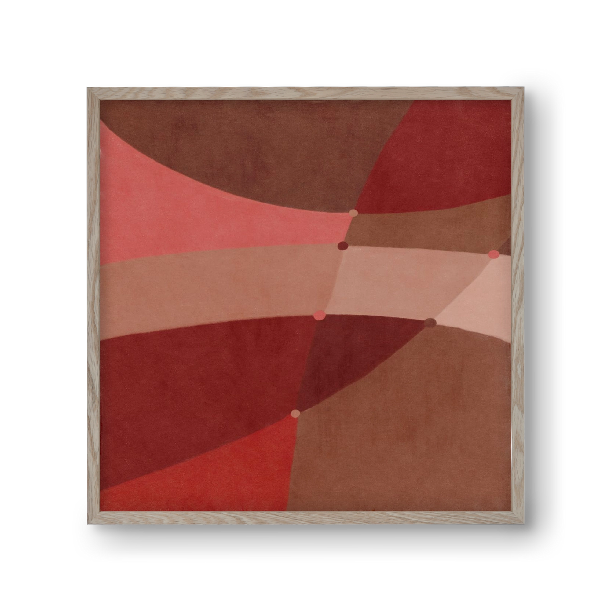 Abstract Intersections Q02, 30x30 cm (30x30 cm), Tölgy keret