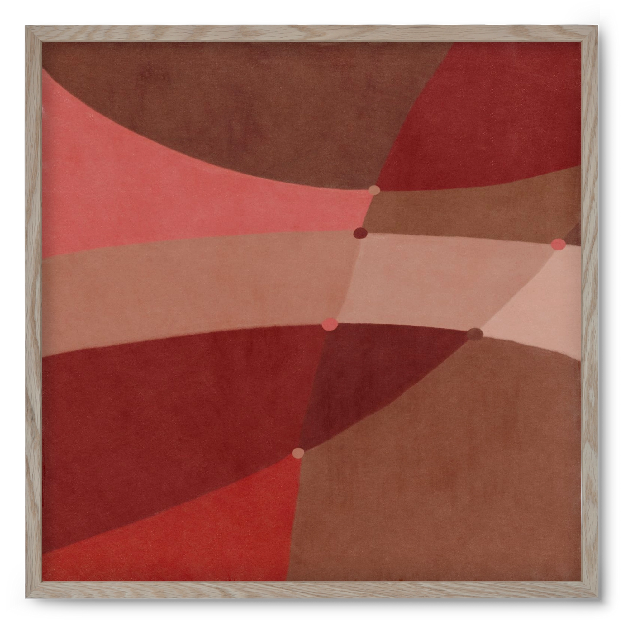 Abstract Intersections Q02, 50x50 cm (50x50 cm), Tölgy keret