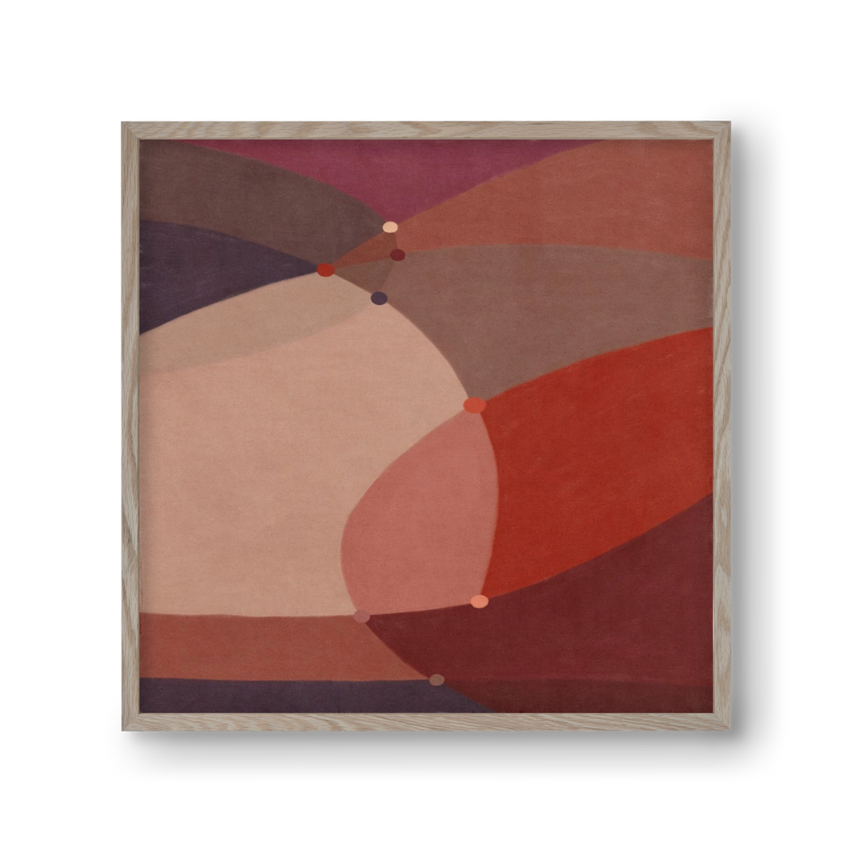 Abstract Intersections Q03, 30x30 cm (30x30 cm), Tölgy keret