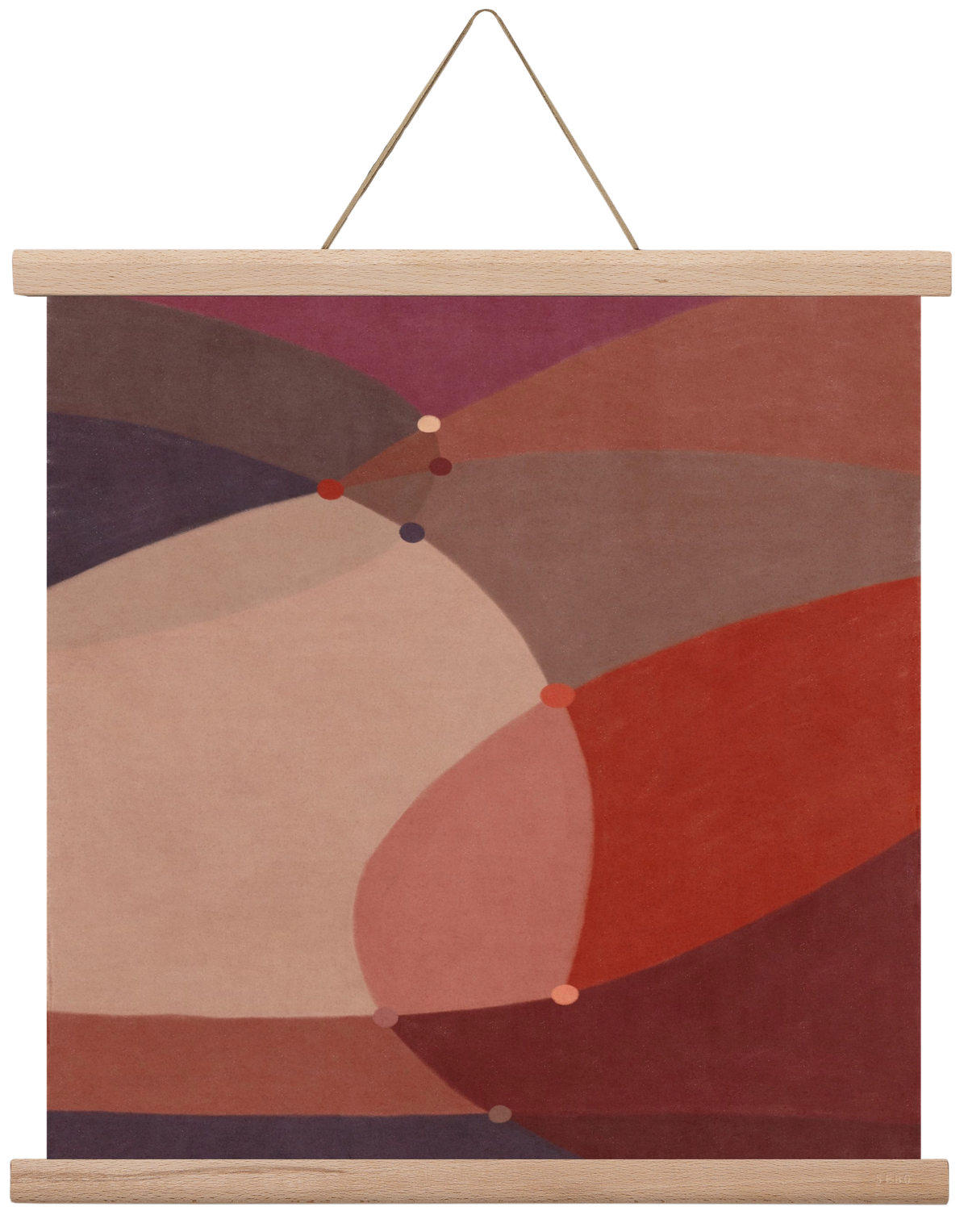 Abstract Intersections Q03, 40x40 cm (40x40 cm), Tölgy akasztó