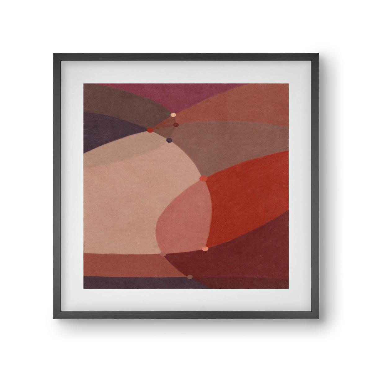 Abstract Intersections Q03, 30x30 cm (20x20 cm), Fekete keret, paszpartuval