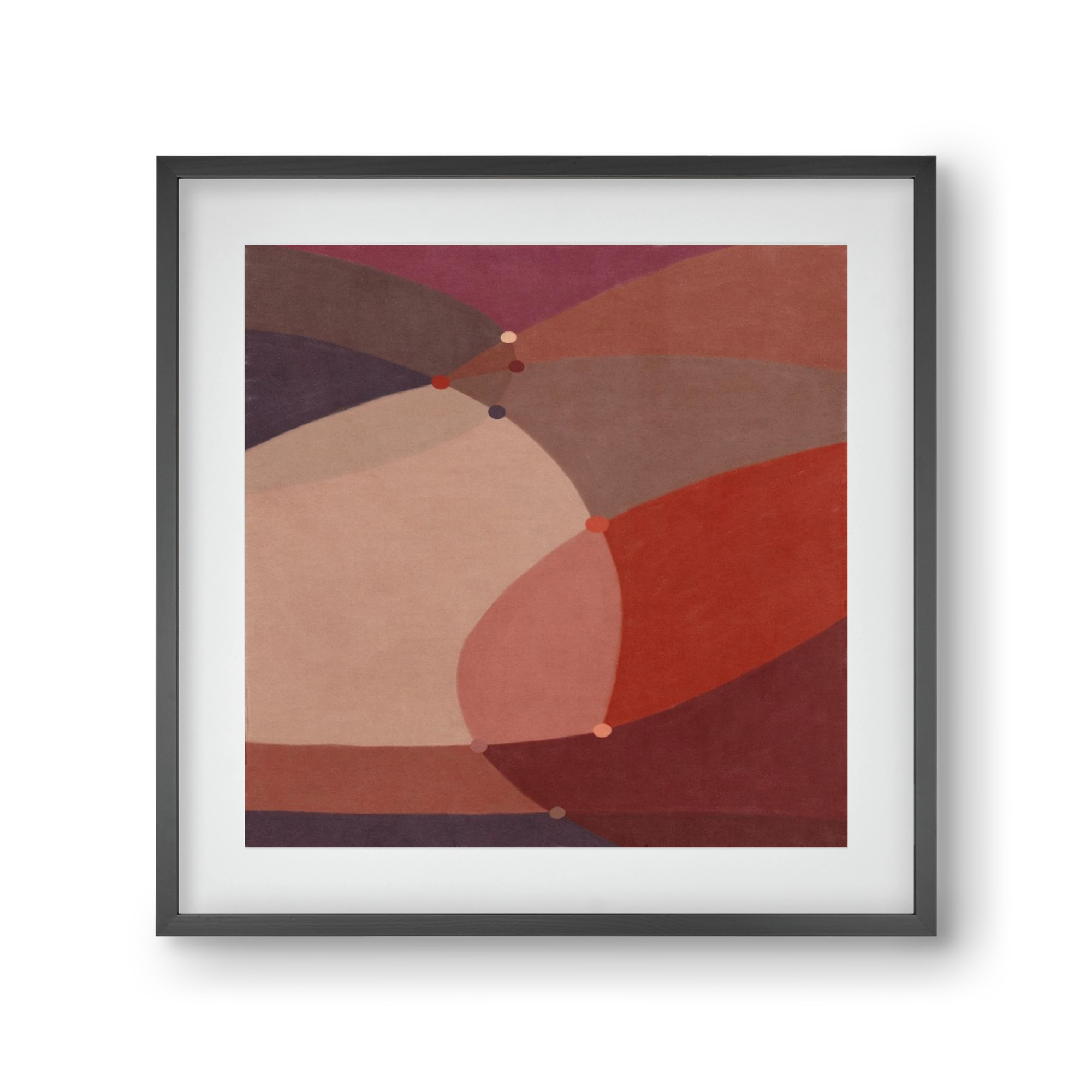 Abstract Intersections Q03, 30x30 cm (20x20 cm), Fekete keret, paszpartuval