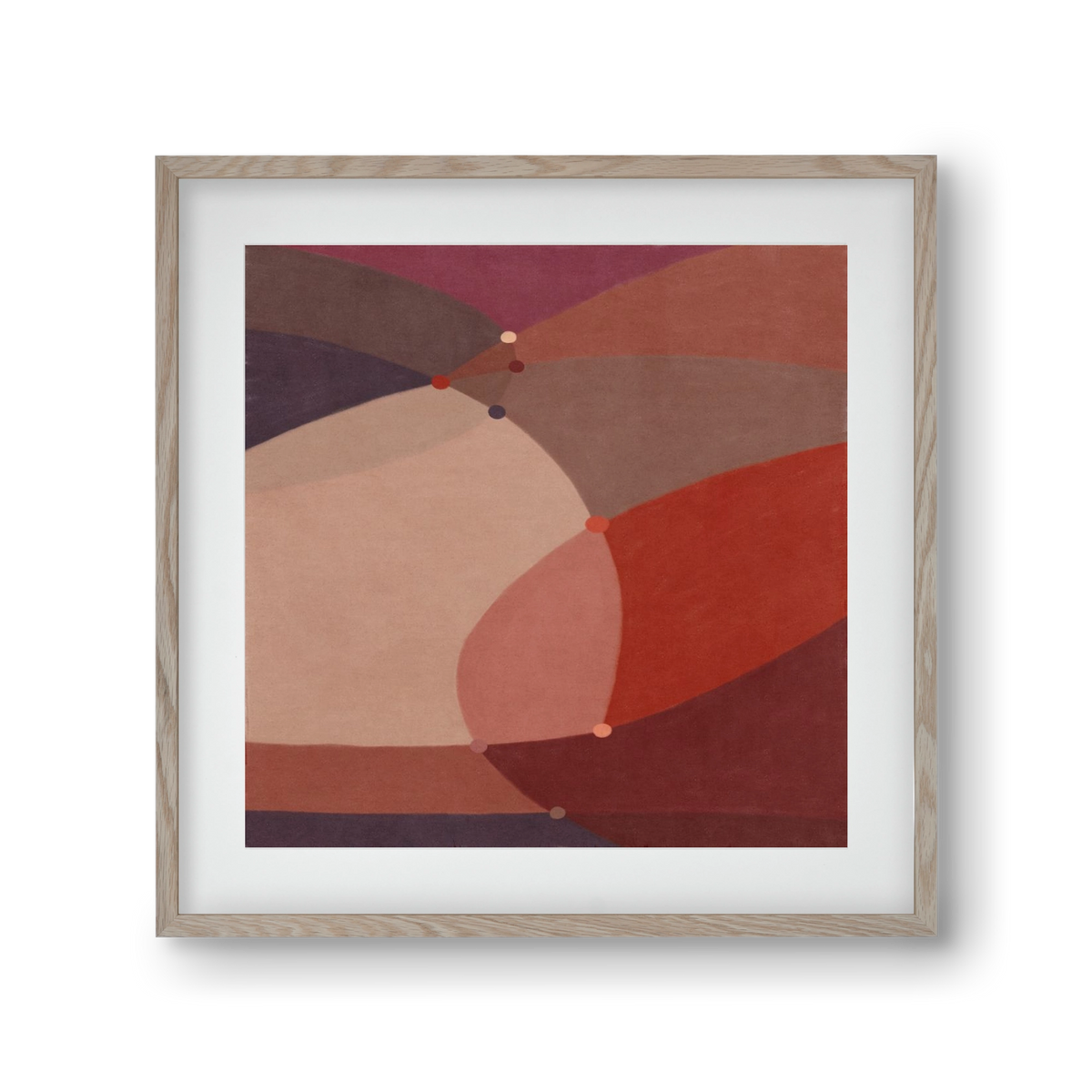 Abstract Intersections Q03, 30x30 cm (20x20 cm), Tölgy keret, paszpartuval