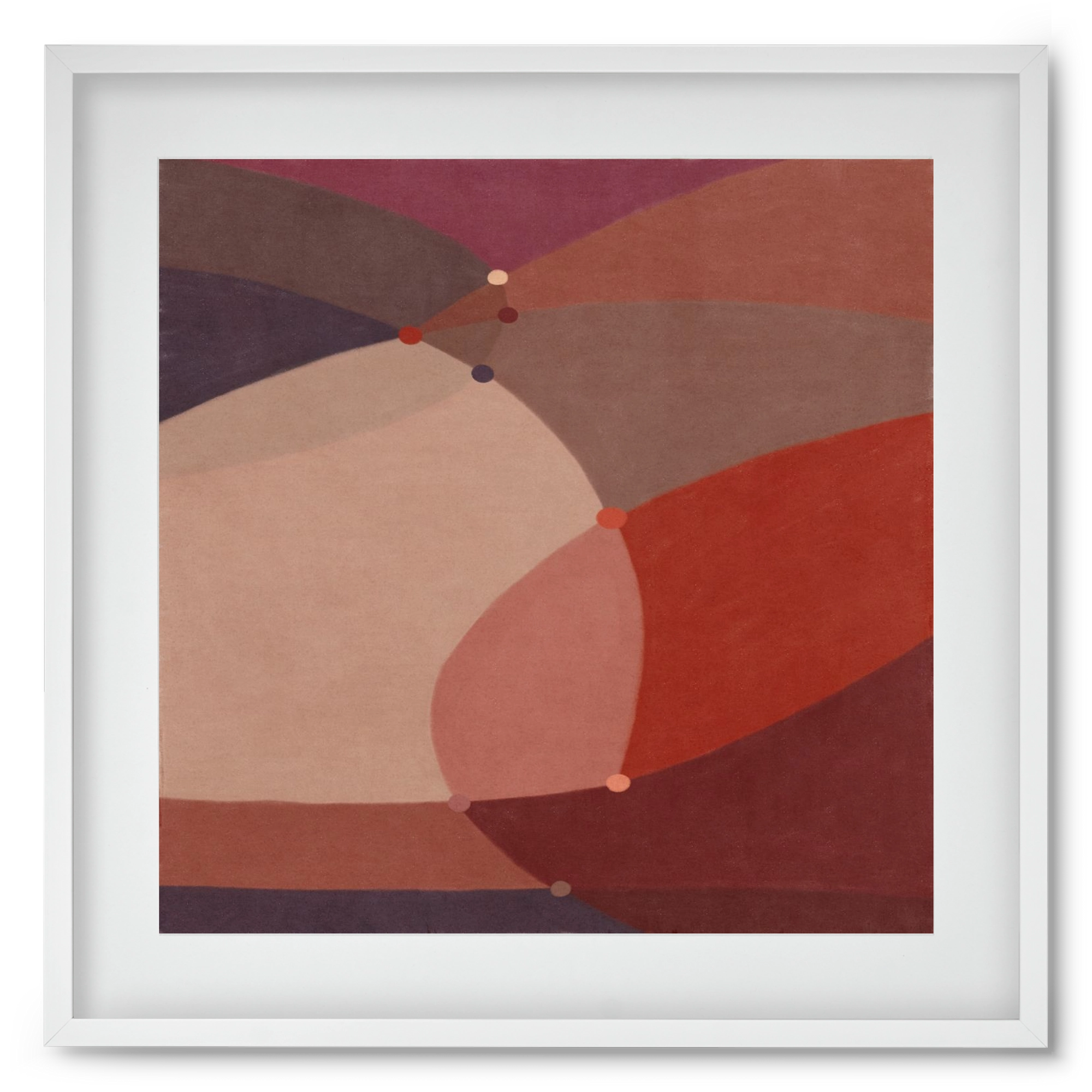 Abstract Intersections Q03, 50x50 cm (40x40 cm), Fehér keret, paszpartuval