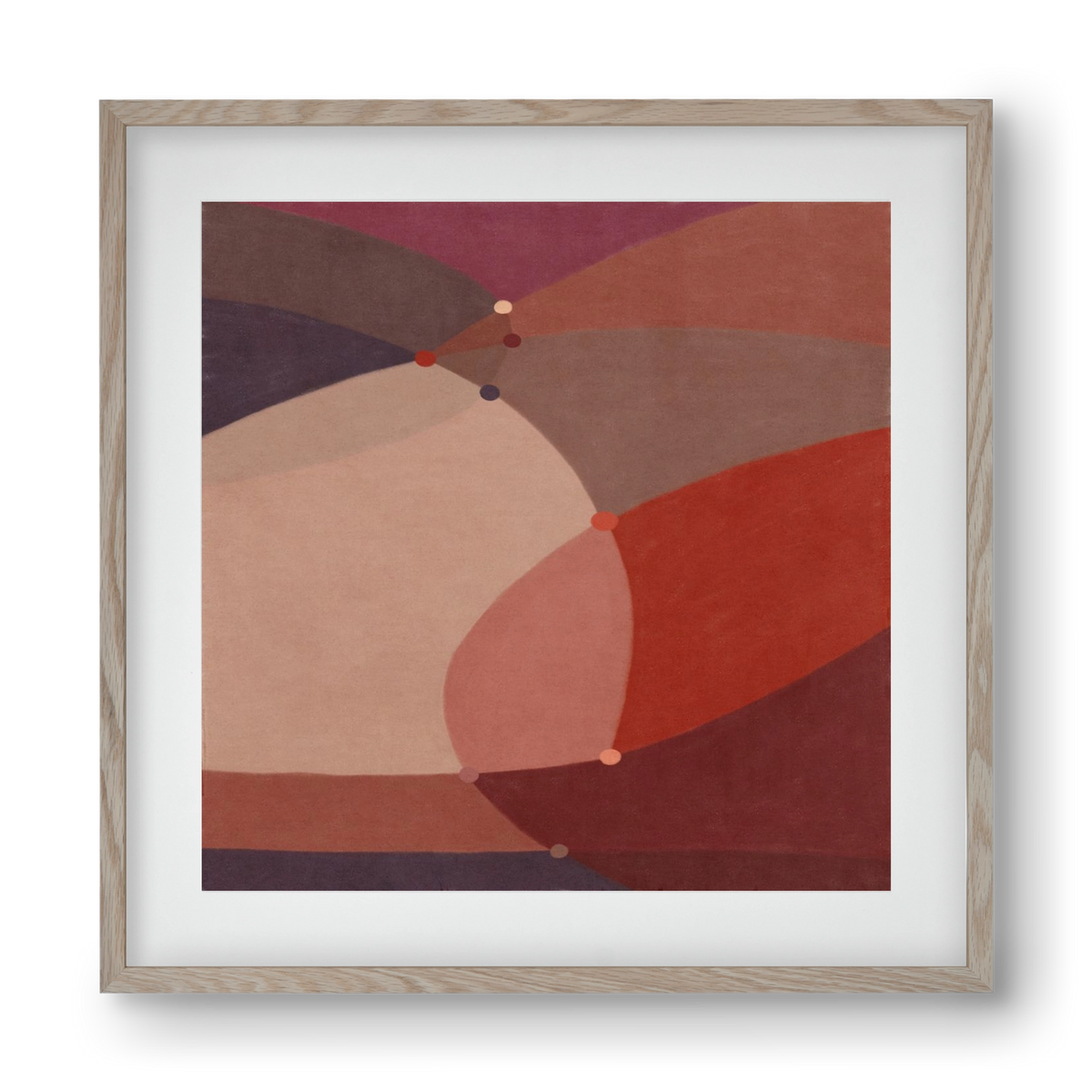 Abstract Intersections Q03, 40x40 cm (30x30 cm), Tölgy keret, paszpartuval