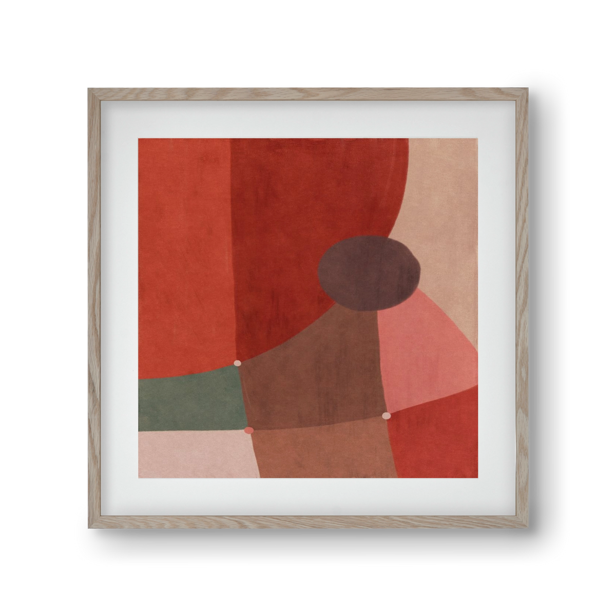 Abstract Intersections Q04, 30x30 cm (20x20 cm), Tölgy keret, paszpartuval