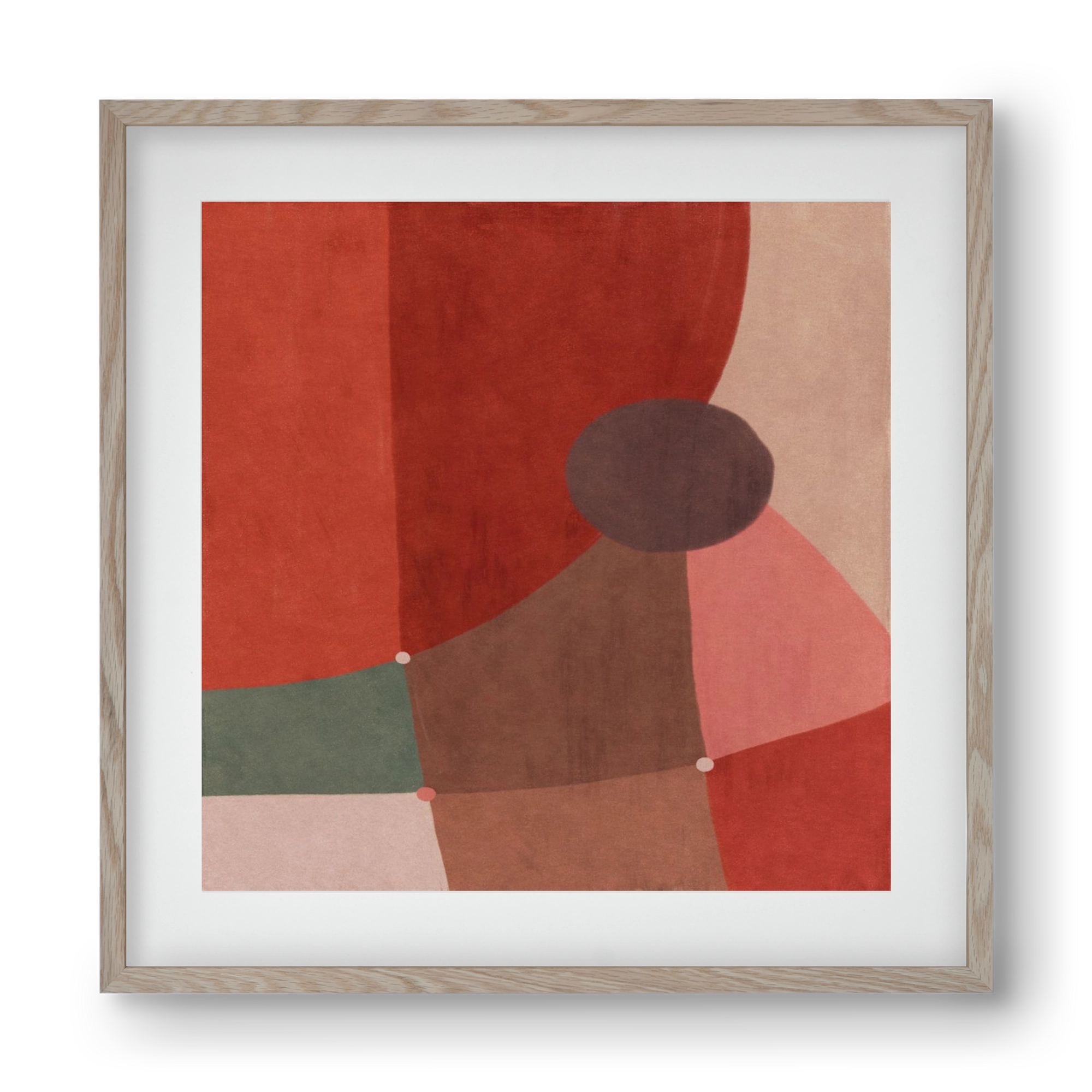Abstract Intersections Q04, 40x40 cm (30x30 cm), Tölgy keret, paszpartuval