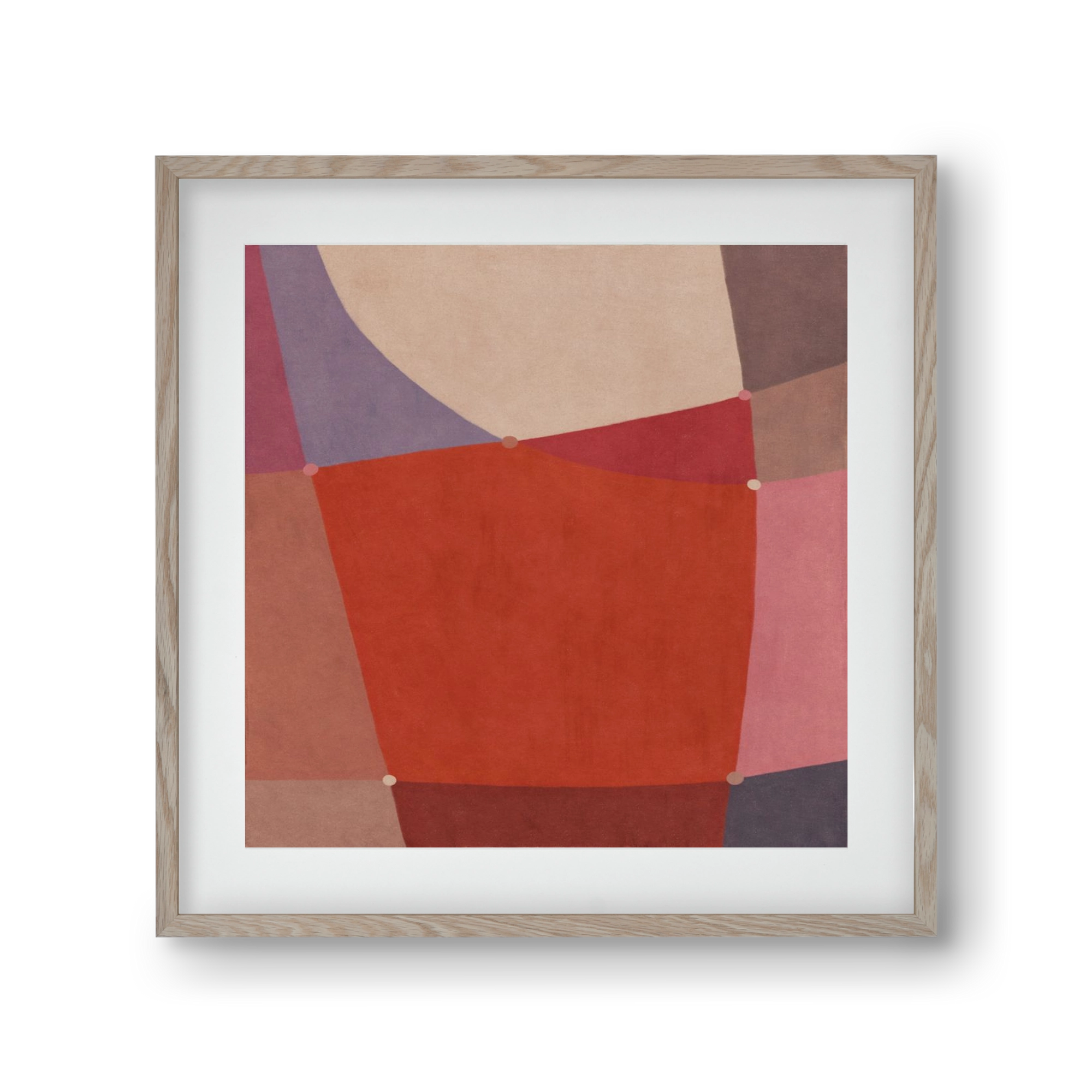 Abstract Intersections Q05, 30x30 cm (20x20 cm), Tölgy keret, paszpartuval