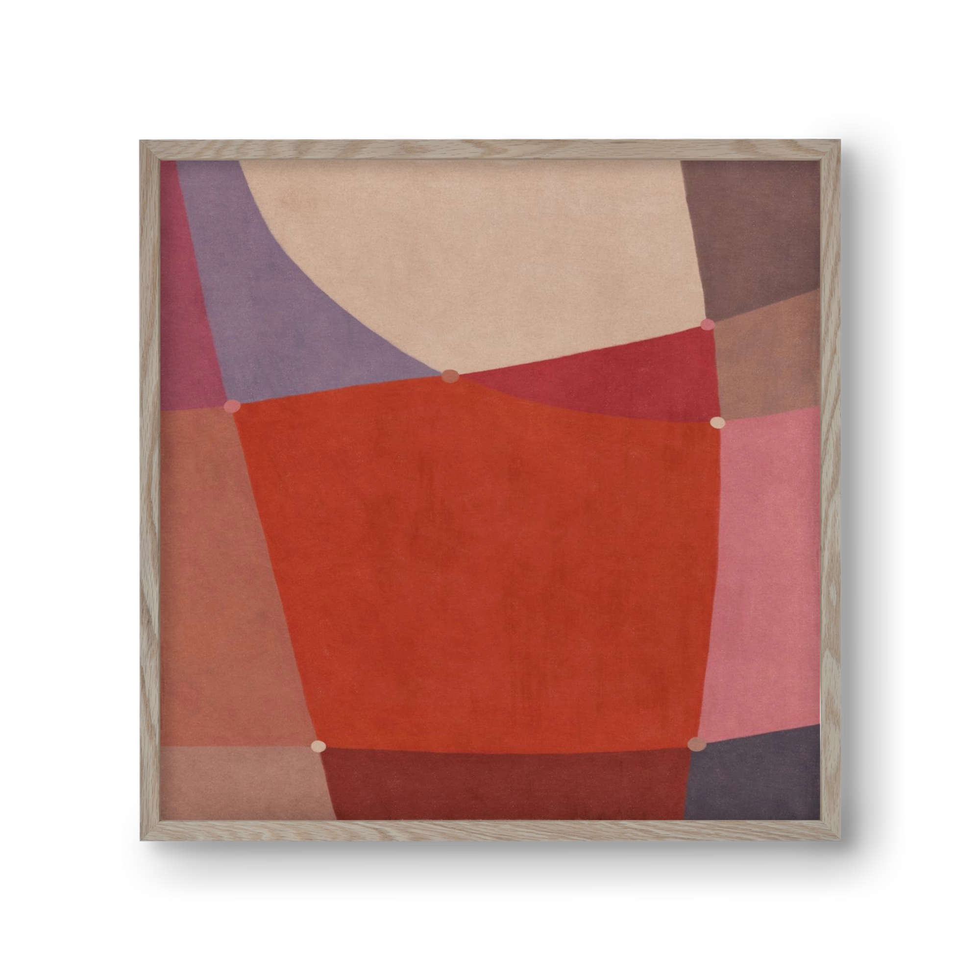 Abstract Intersections Q05, 30x30 cm (30x30 cm), Tölgy keret