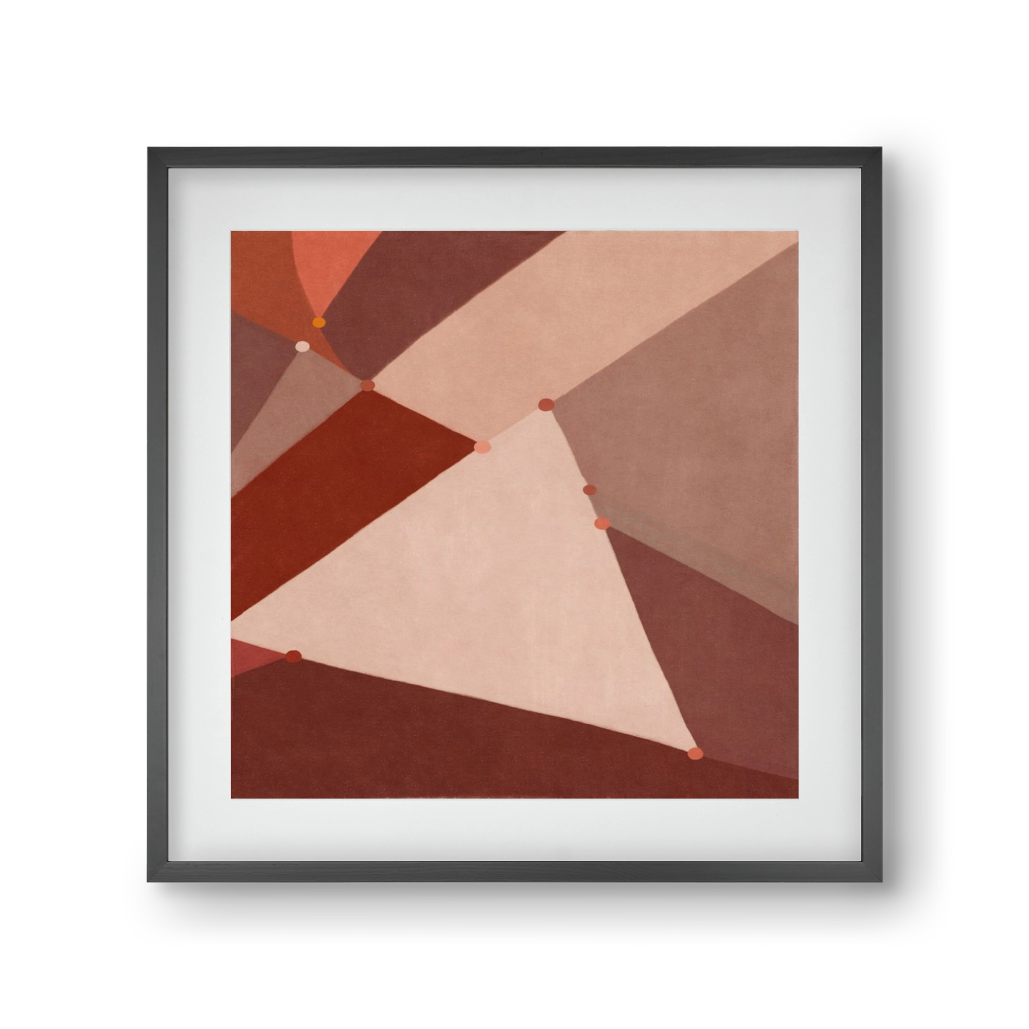 Abstract Intersections Q06, 30x30 cm (20x20 cm), Fekete keret, paszpartuval