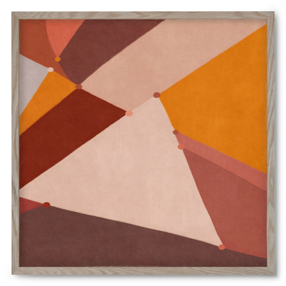 Abstract Intersections Q07, 50x50 cm (50x50 cm), Tölgy keret