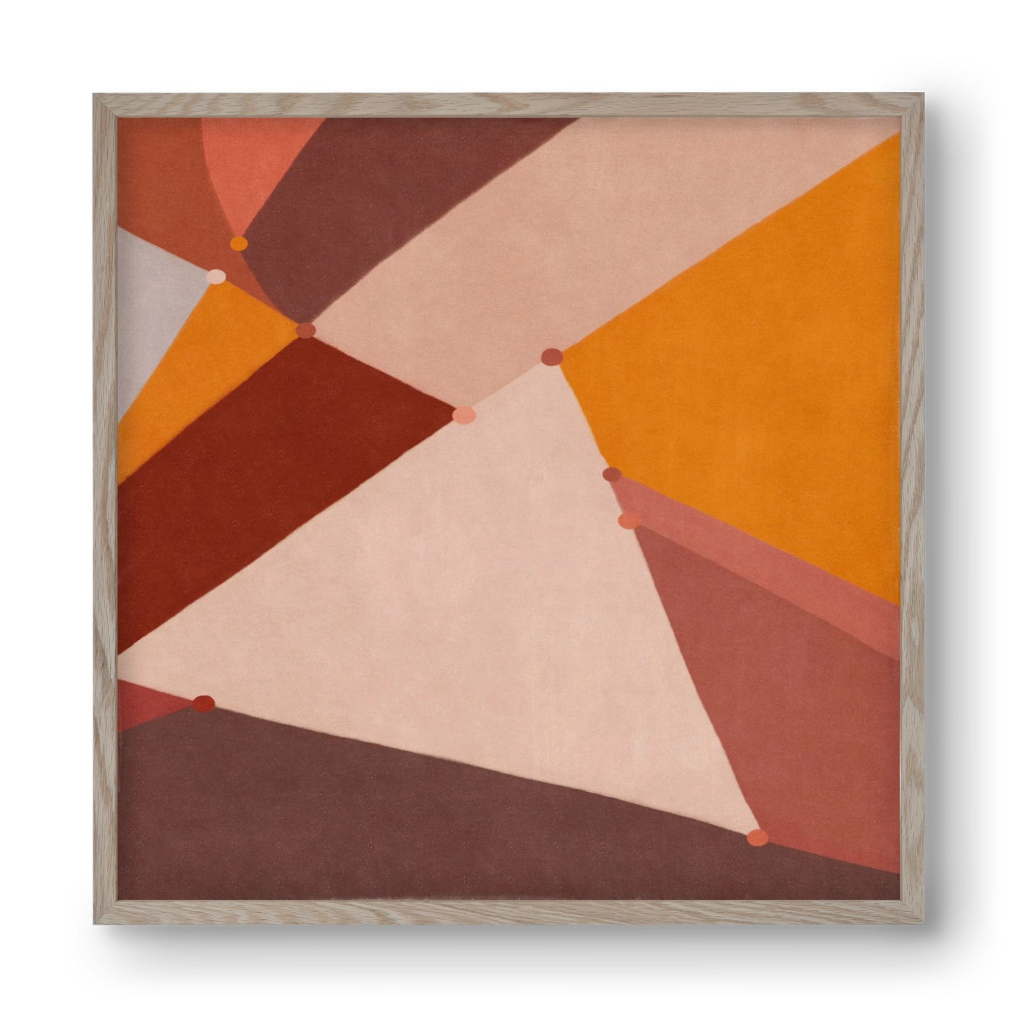 Abstract Intersections Q07, 40x40 cm (40x40 cm), Tölgy keret