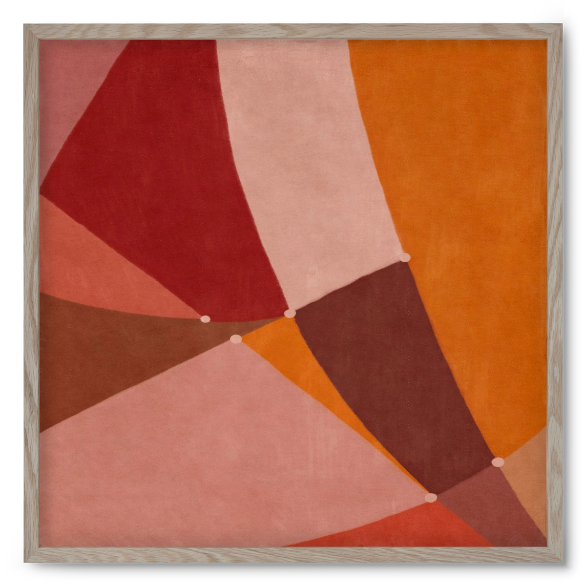 Abstract Intersections Q08, 50x50 cm (50x50 cm), Tölgy keret