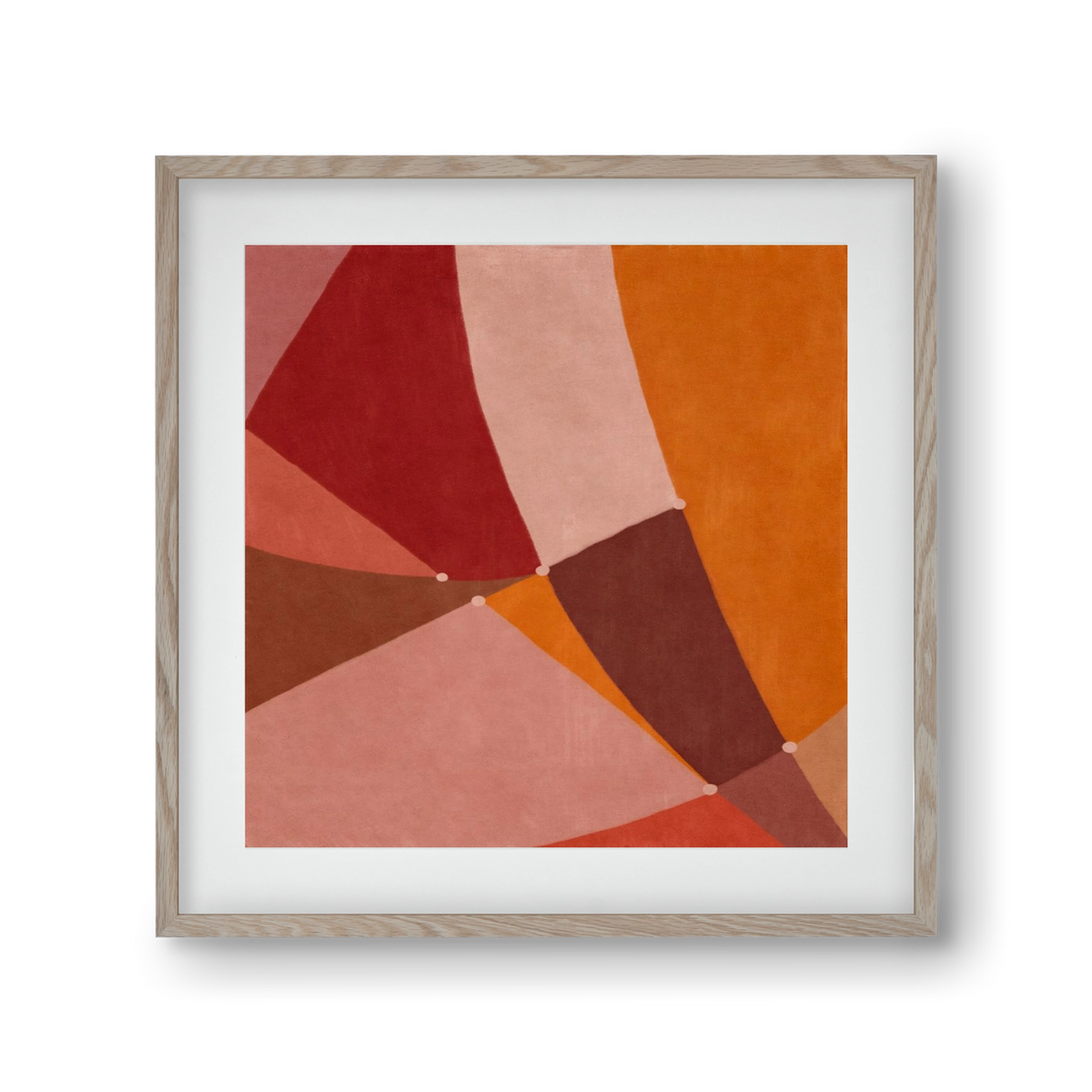 Abstract Intersections Q08, 30x30 cm (20x20 cm), Tölgy keret, paszpartuval