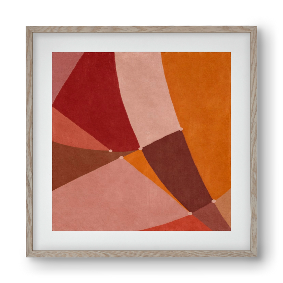 Abstract Intersections Q08, 40x40 cm (30x30 cm), Tölgy keret, paszpartuval