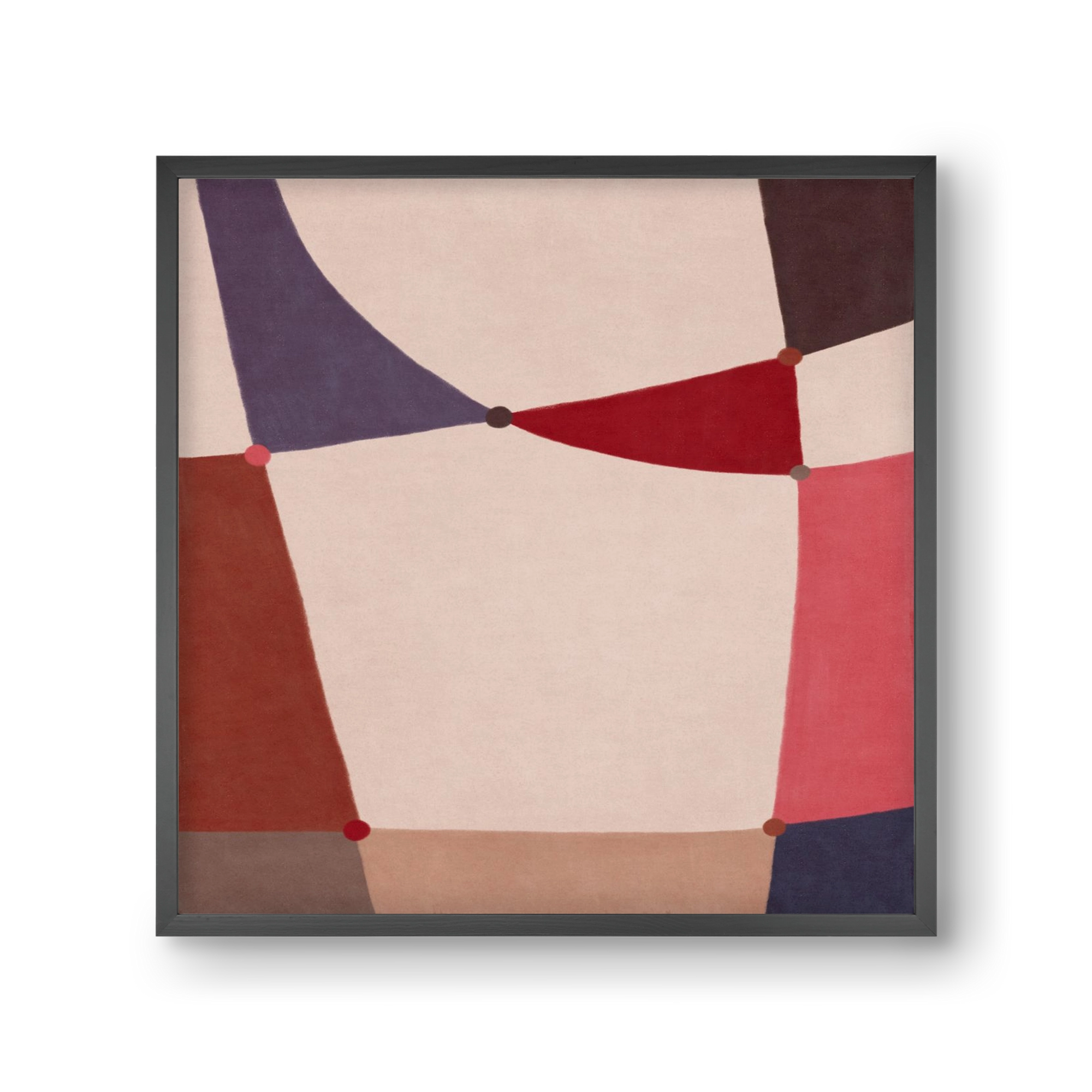 Abstract Intersections Q09, 30x30 cm (30x30 cm), Fekete keret