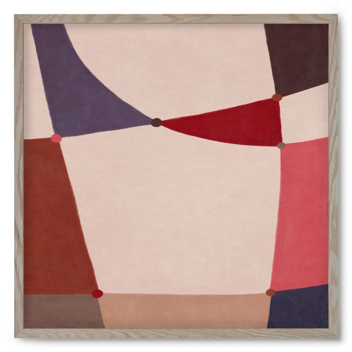 Abstract Intersections Q09, 50x50 cm (50x50 cm), Tölgy keret