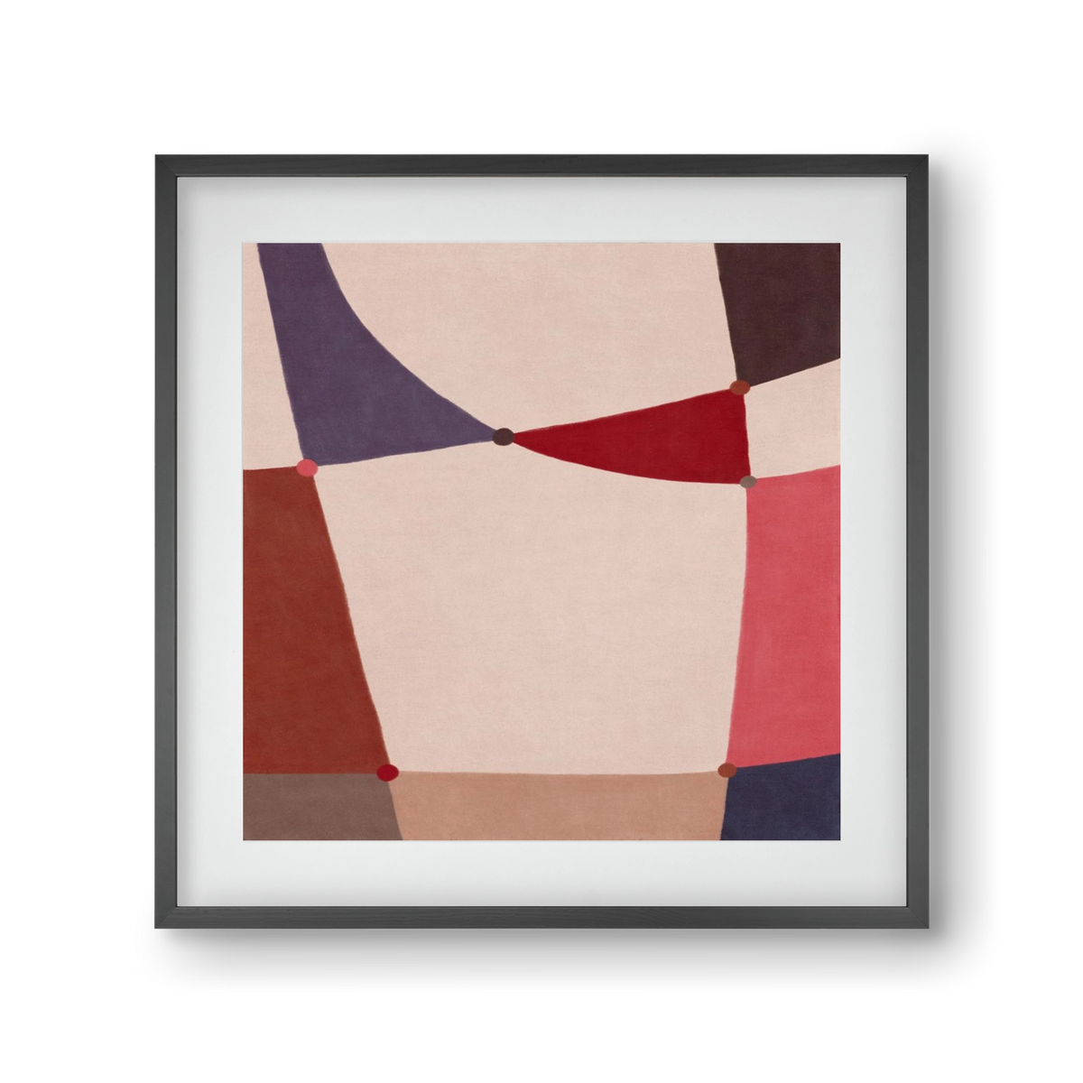 Abstract Intersections Q09, 30x30 cm (20x20 cm), Fekete keret, paszpartuval