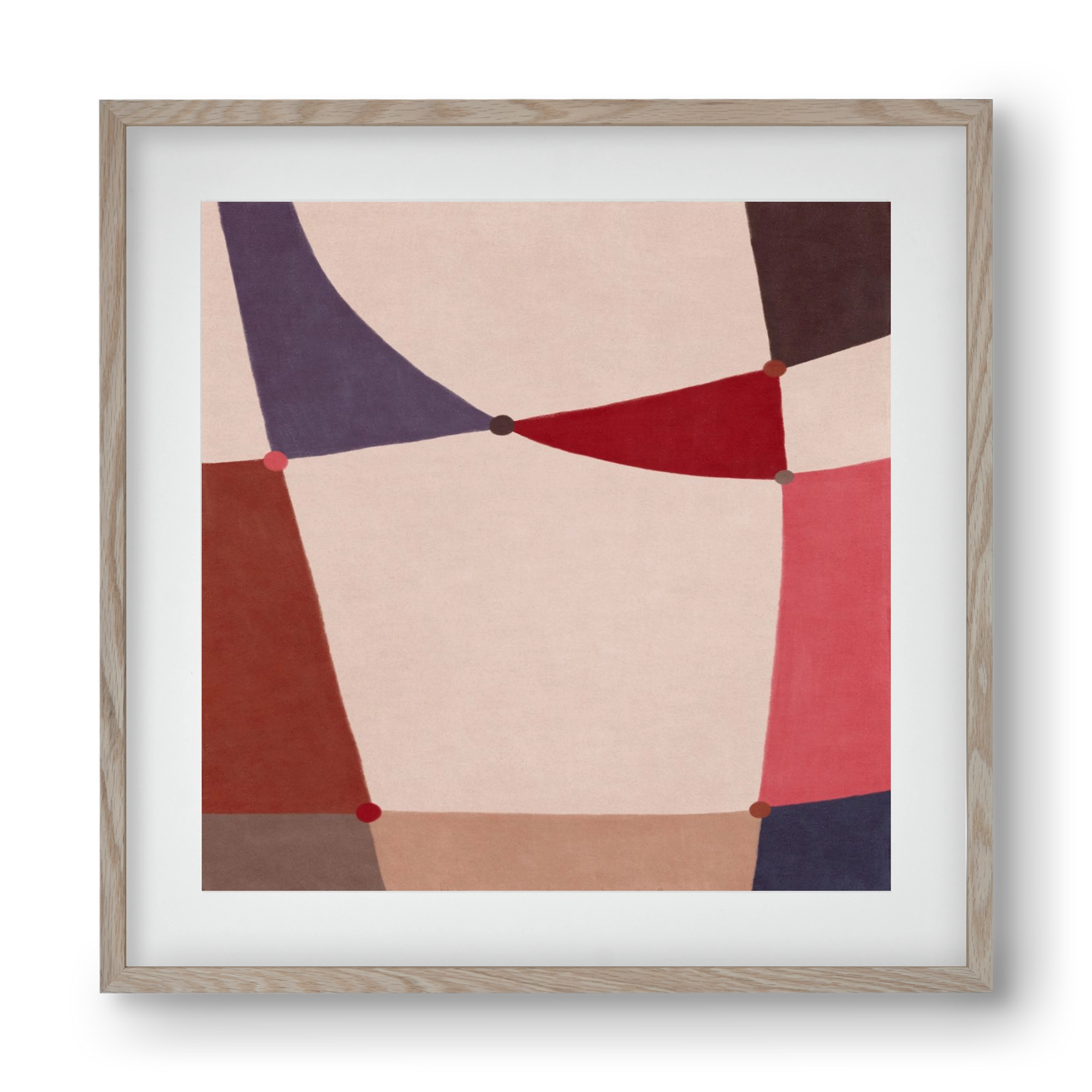 Abstract Intersections Q09, 40x40 cm (30x30 cm), Tölgy keret, paszpartuval