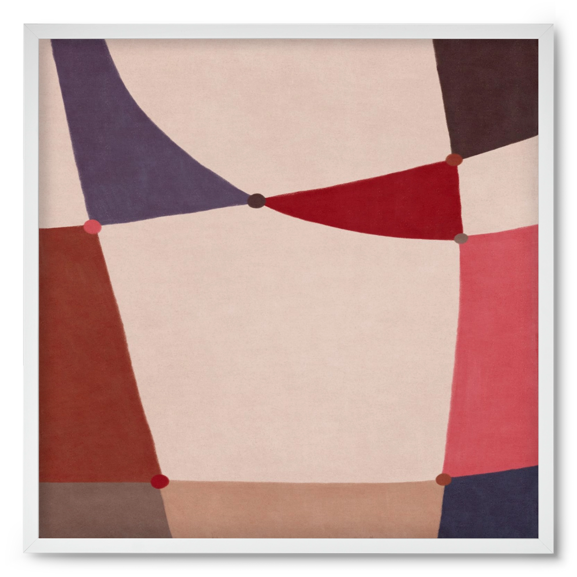 Abstract Intersections Q09, 50x50 cm (50x50 cm), Fehér keret