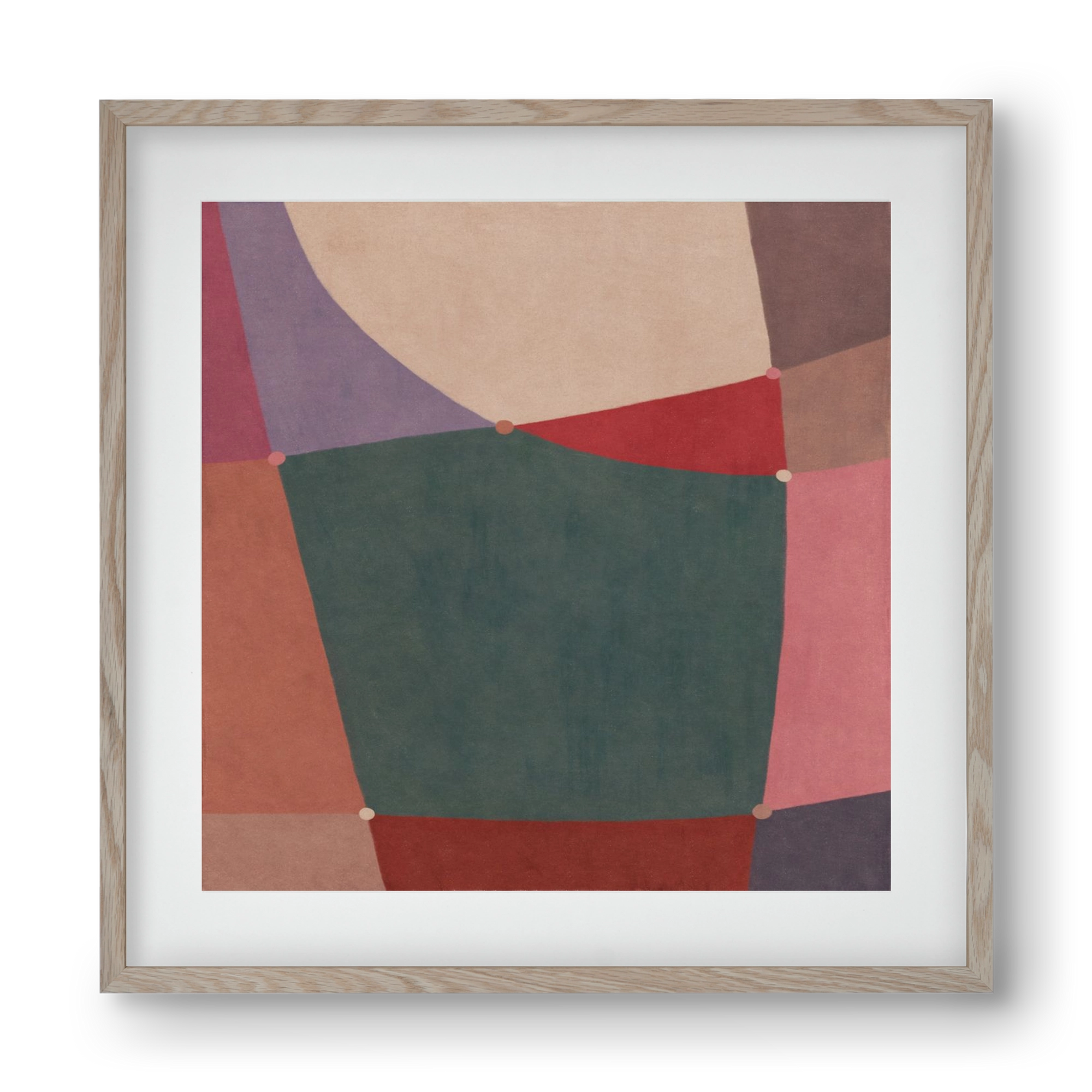 Abstract Intersections Q10, 40x40 cm (30x30 cm), Tölgy keret, paszpartuval