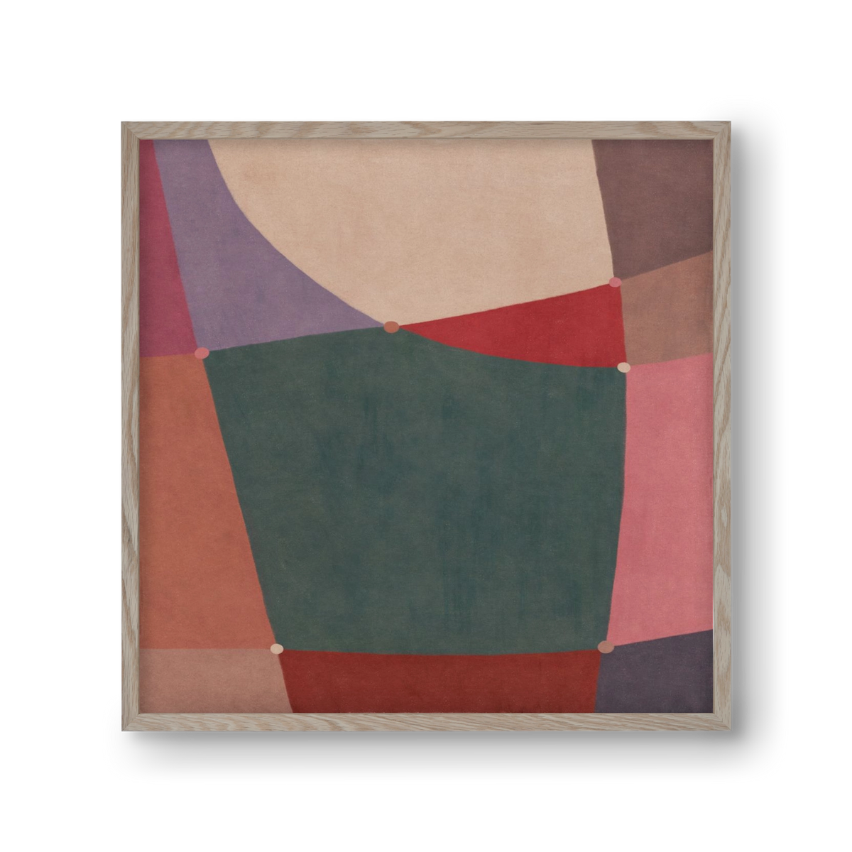 Abstract Intersections Q10, 30x30 cm (30x30 cm), Tölgy keret