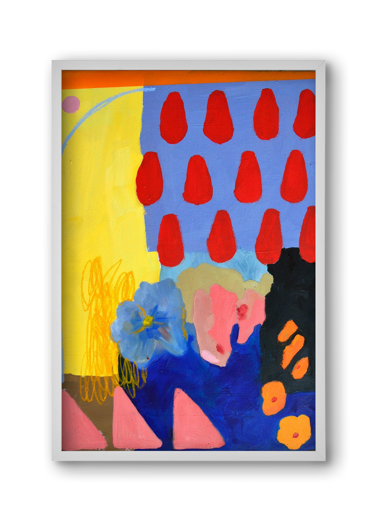 Rainy day, 30x45 cm (30x45 cm), Fehér keret