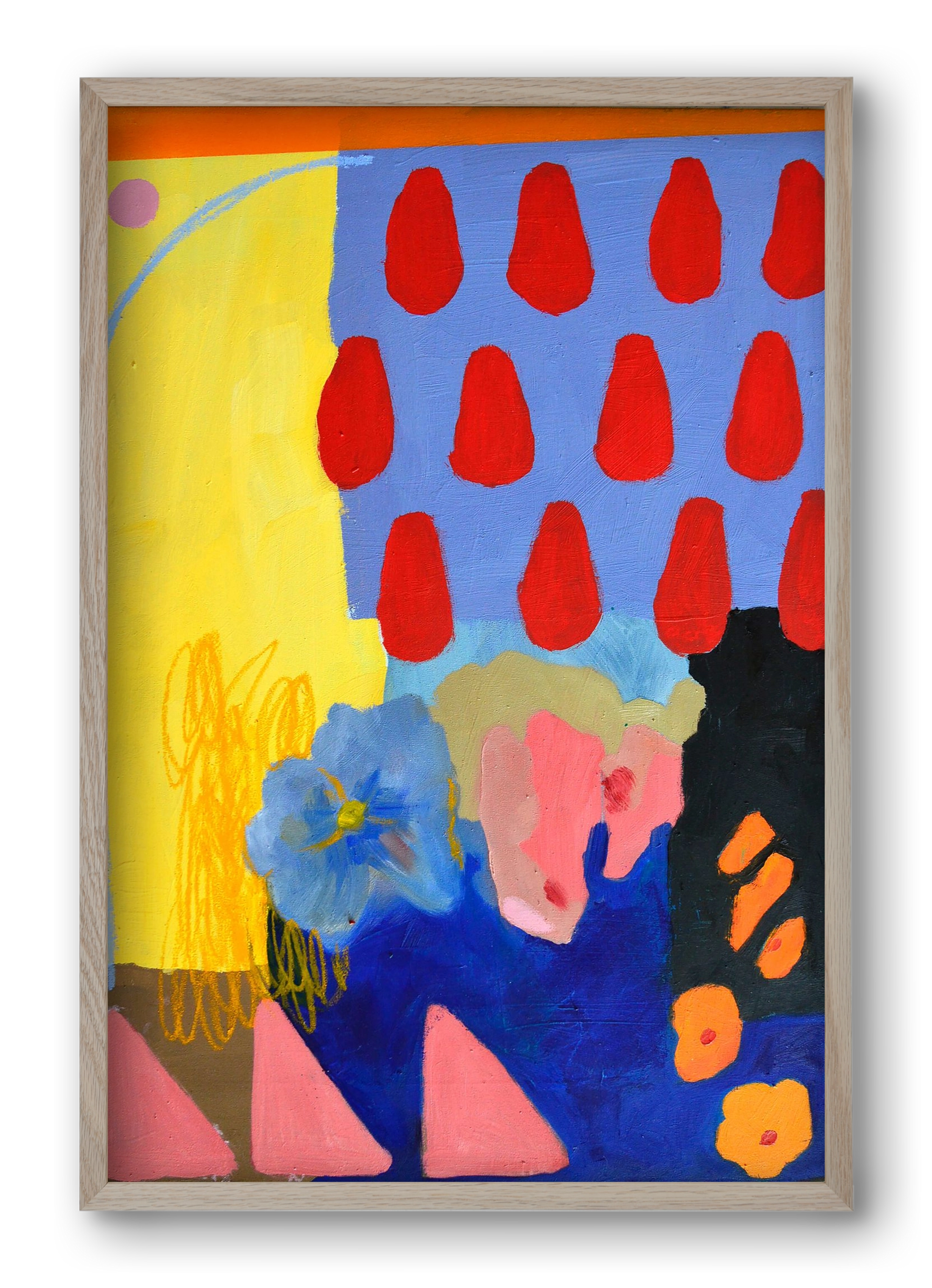 Rainy day, 40x60 cm (40x60 cm), Tölgy keret