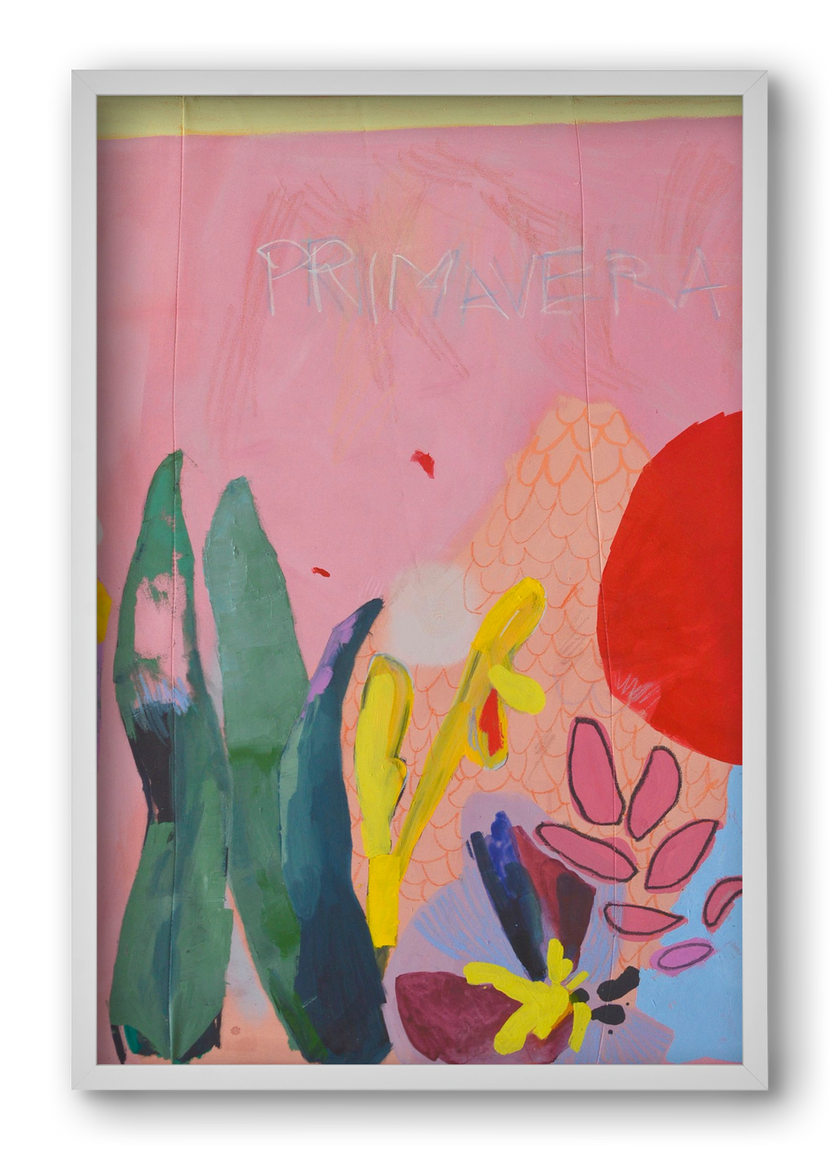 Primavera I., 40x60 cm (40x60 cm), Fehér keret