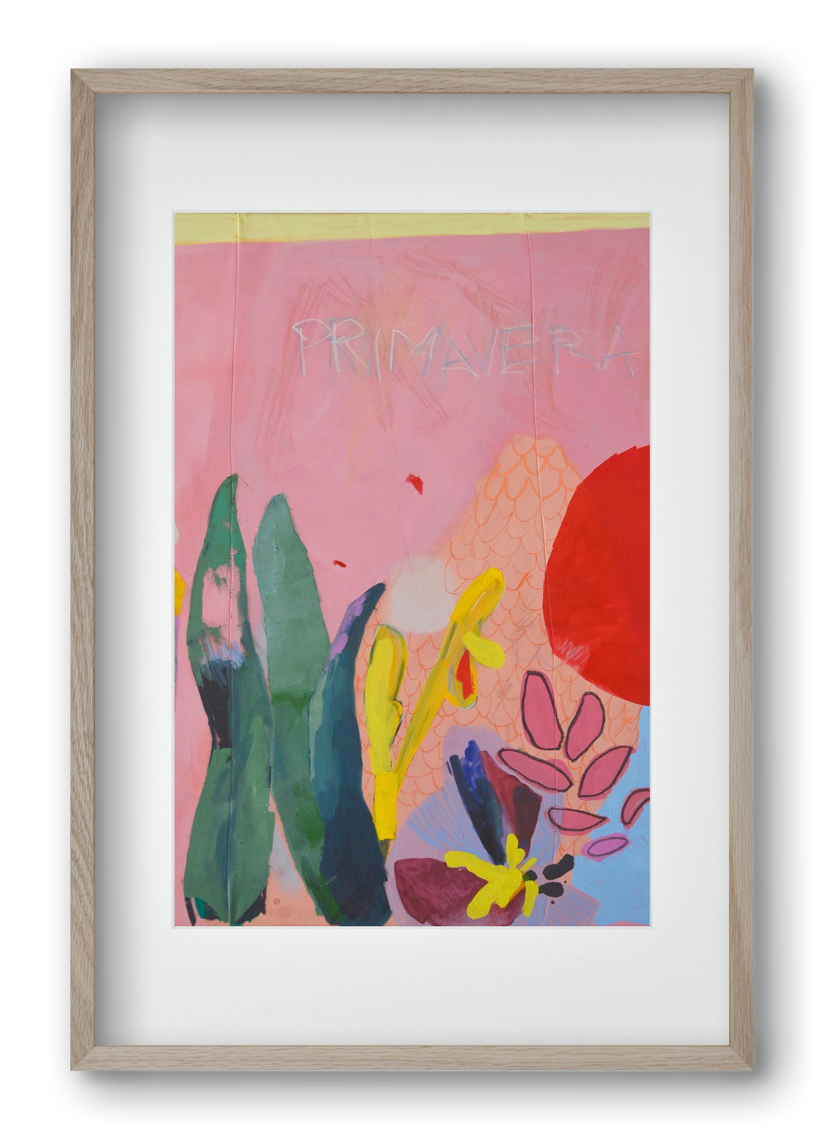 Primavera I., 40x60 cm (30x45 cm), Tölgy keret, paszpartuval