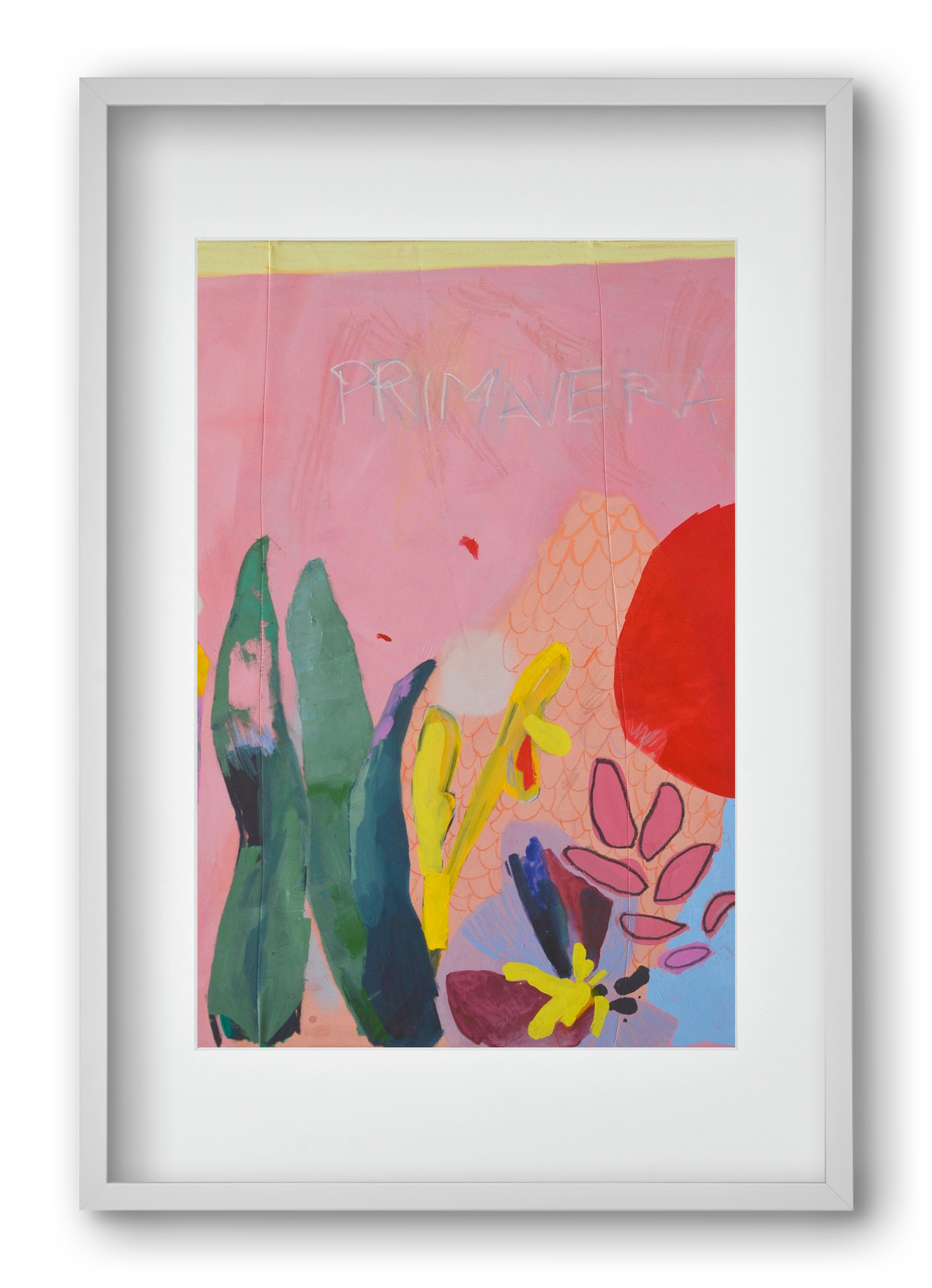 Primavera I., 40x60 cm (30x45 cm), Fehér keret, paszpartuval