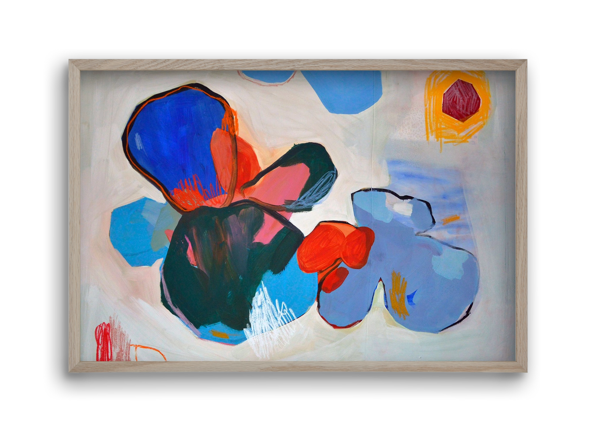 Purple thoughts, 45x30 cm (45x30 cm), Tölgy keret
