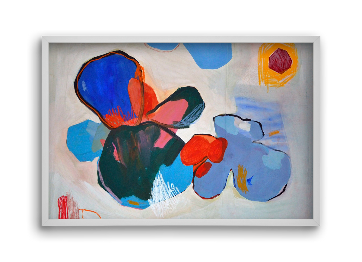 Purple thoughts, 45x30 cm (45x30 cm), Fehér keret